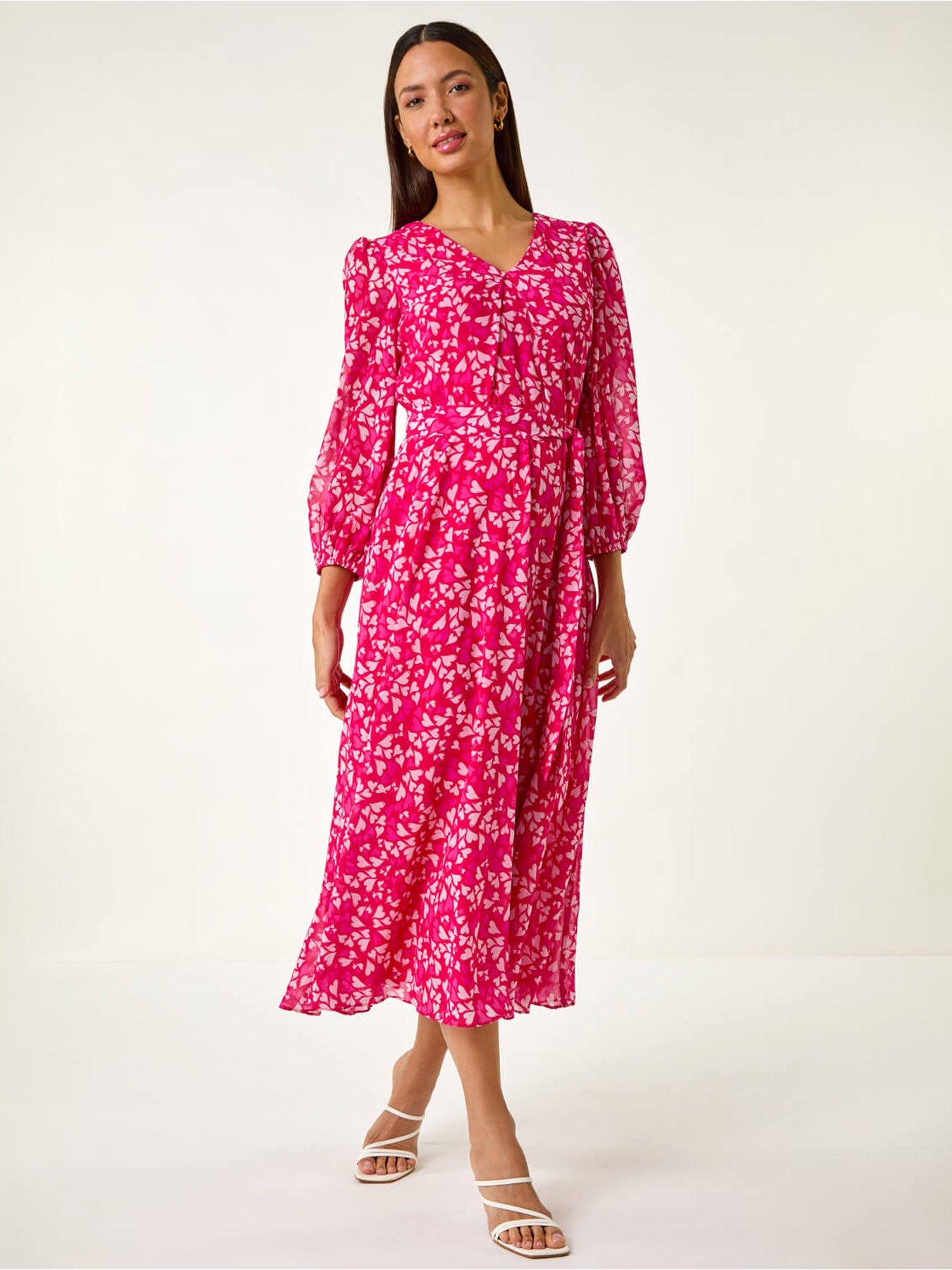 roman-heart-print-midi-dress-pink