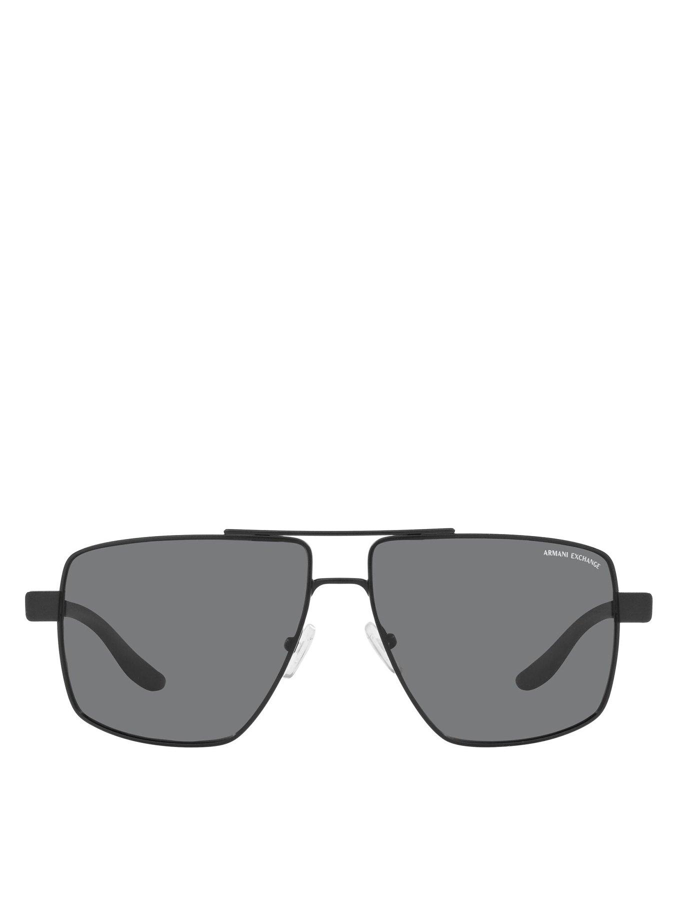 Image 3 of 4 of Armani Exchange 0Ax2037S Square Sunglasses- Black