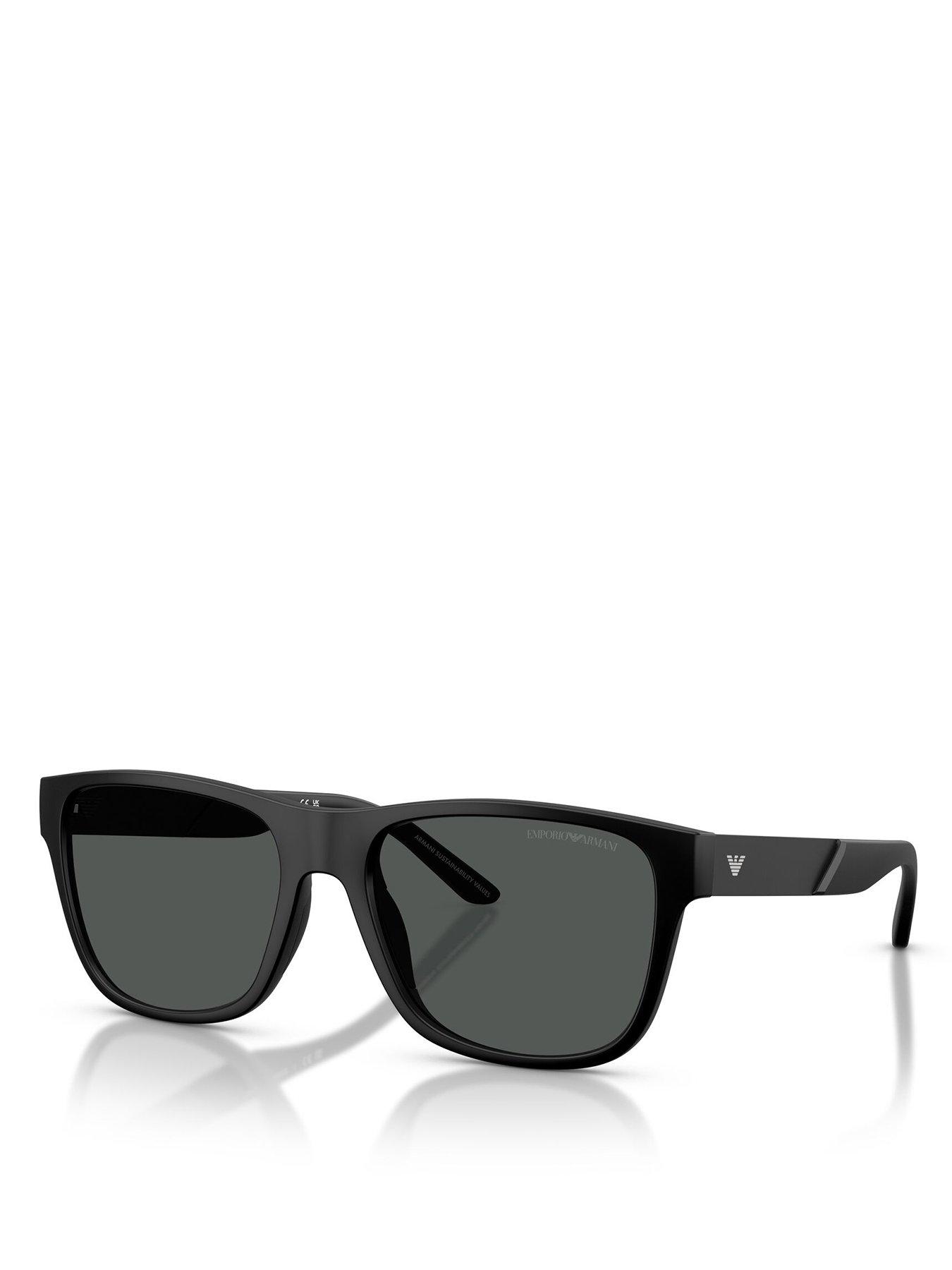 Image 1 of 4 of Emporio Armani 0Ea4243 Square Sunglasses- Black
