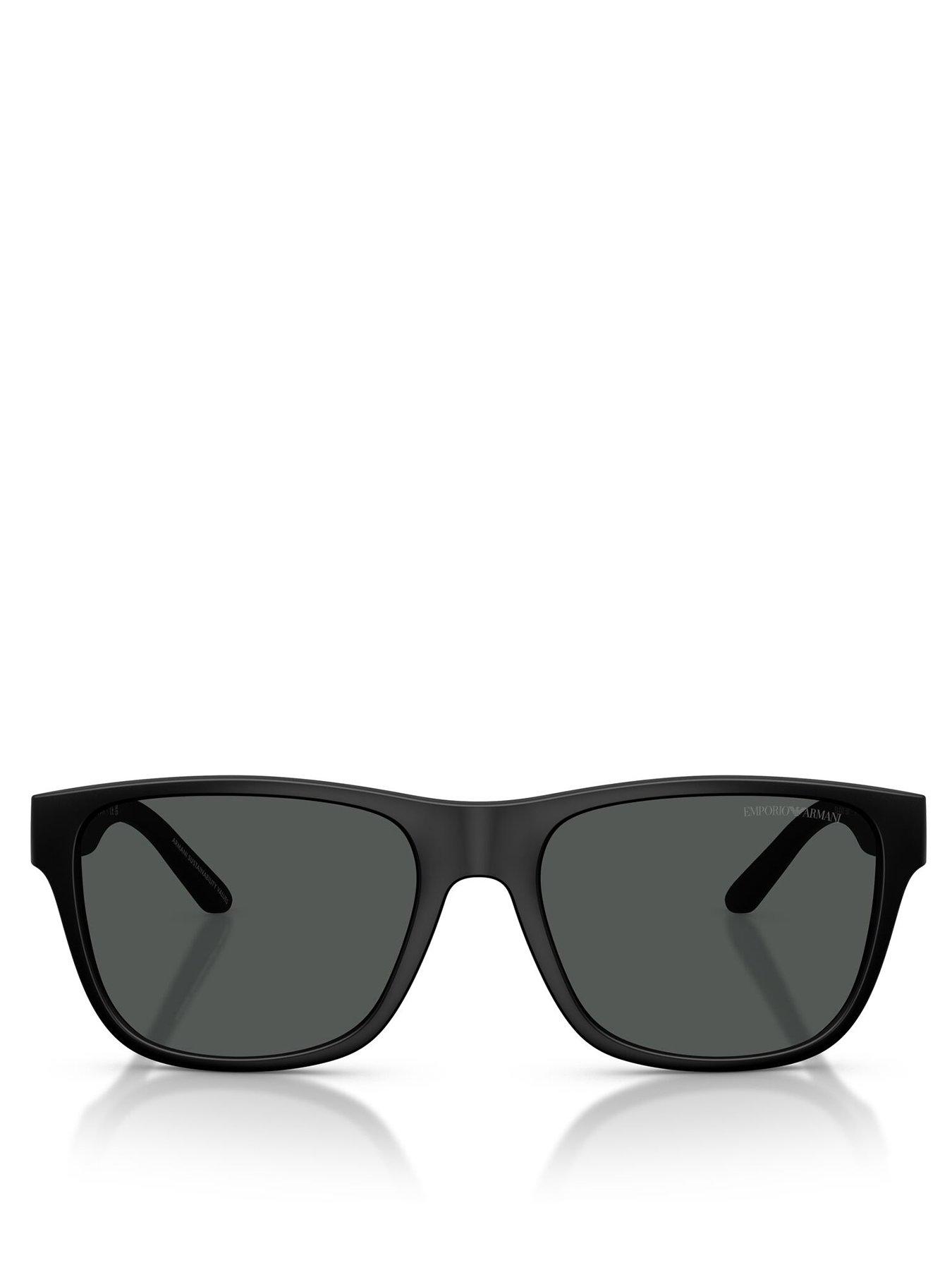 Image 3 of 4 of Emporio Armani 0Ea4243 Square Sunglasses- Black