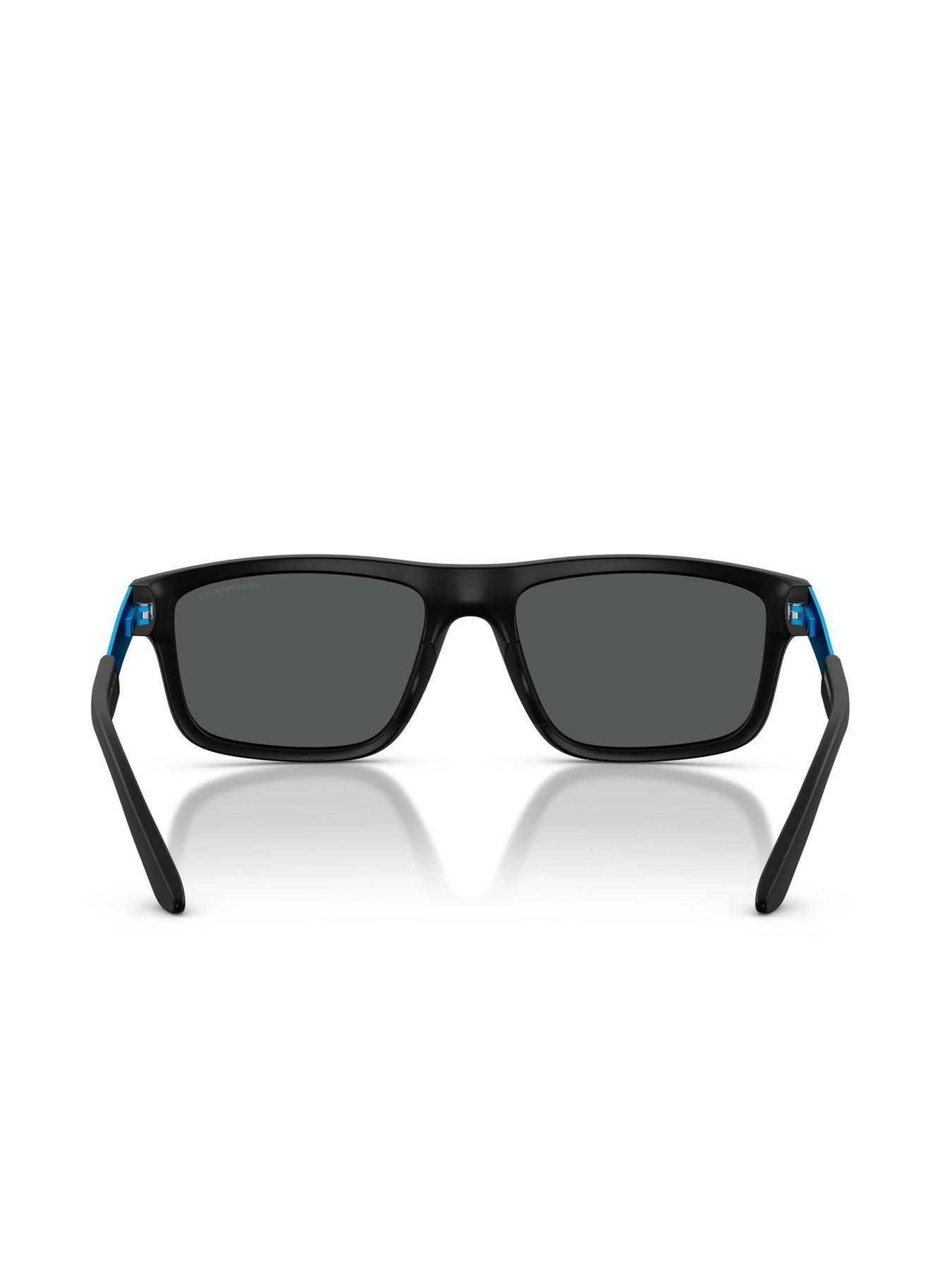 Image 4 of 4 of Emporio Armani 0Ea4244U Square Sunglasses- Black/Blue