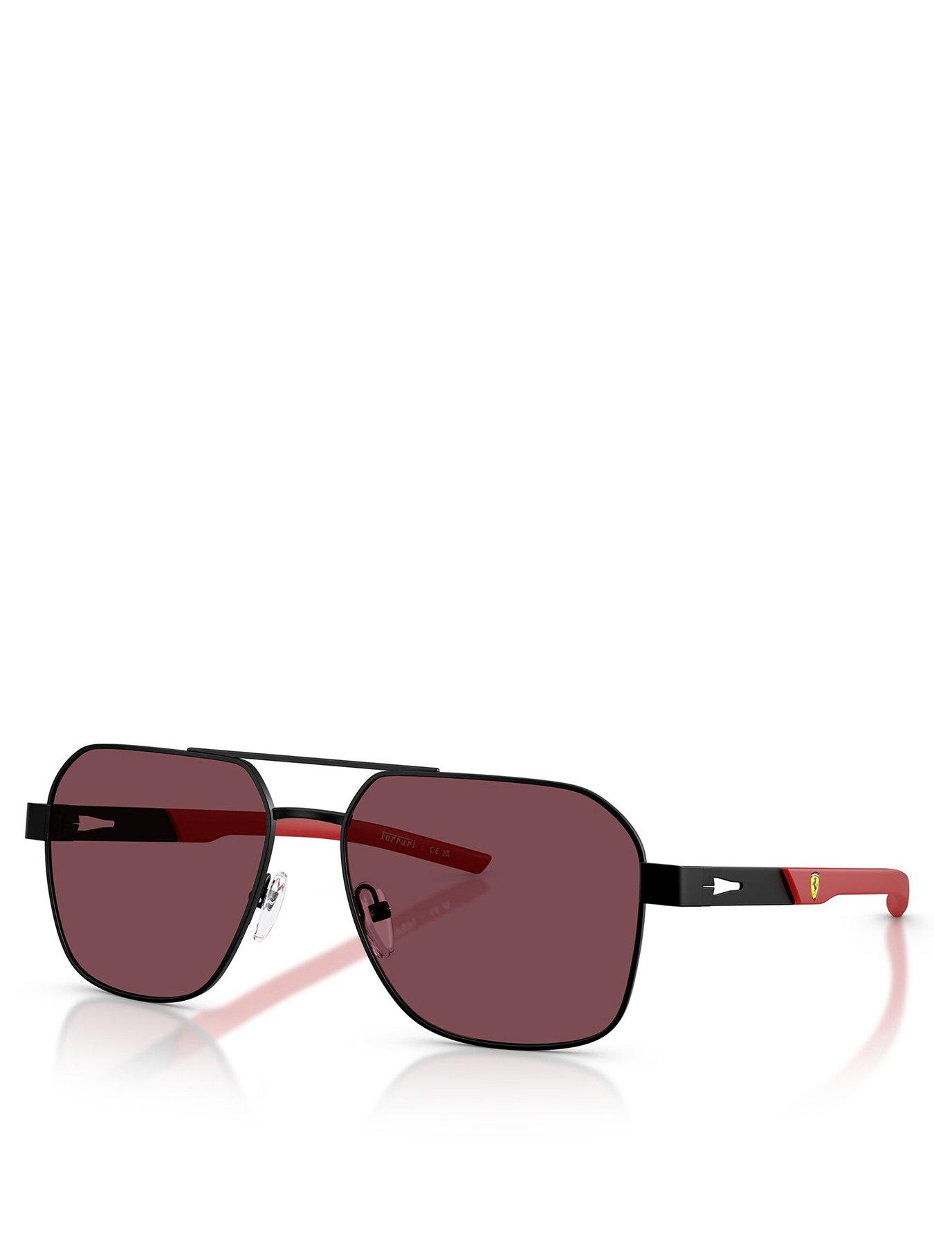 Image 1 of 4 of Scuderia Ferrari Ferrari Scuderia 0Fz5003 Navigator Sunglasses- Black/Red