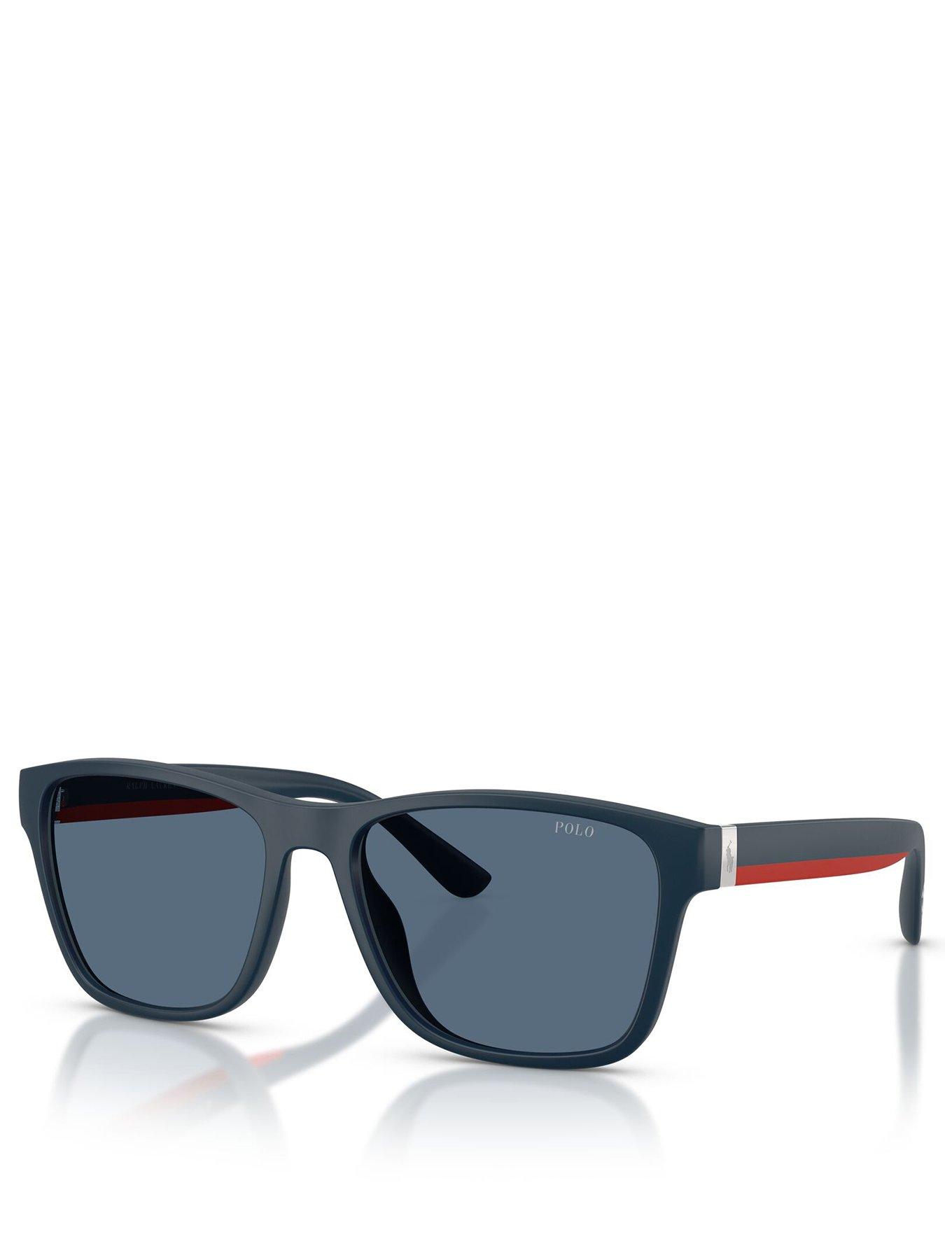 undefined 0Ph4229U Square Sunglasses- Black/Red
