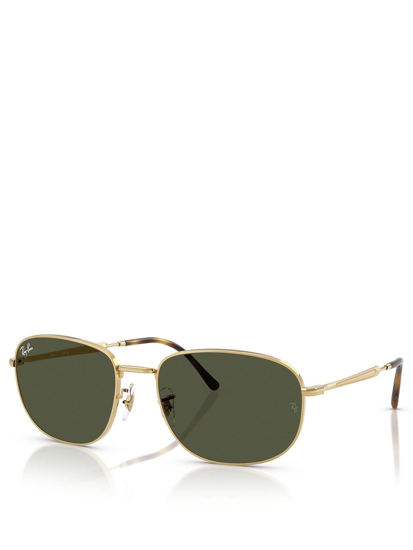 front image of ray-ban-ray-ban-0rb3754-aviator-sunglasses-gold