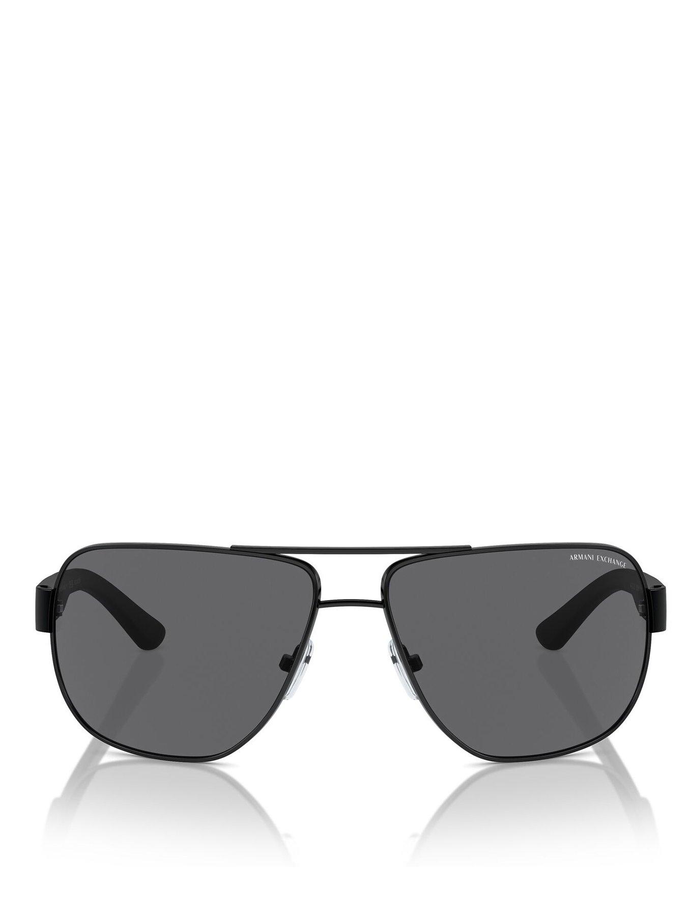 Image 3 of 4 of Armani Exchange 0Ax2012S Navigator Sunglasses- Black