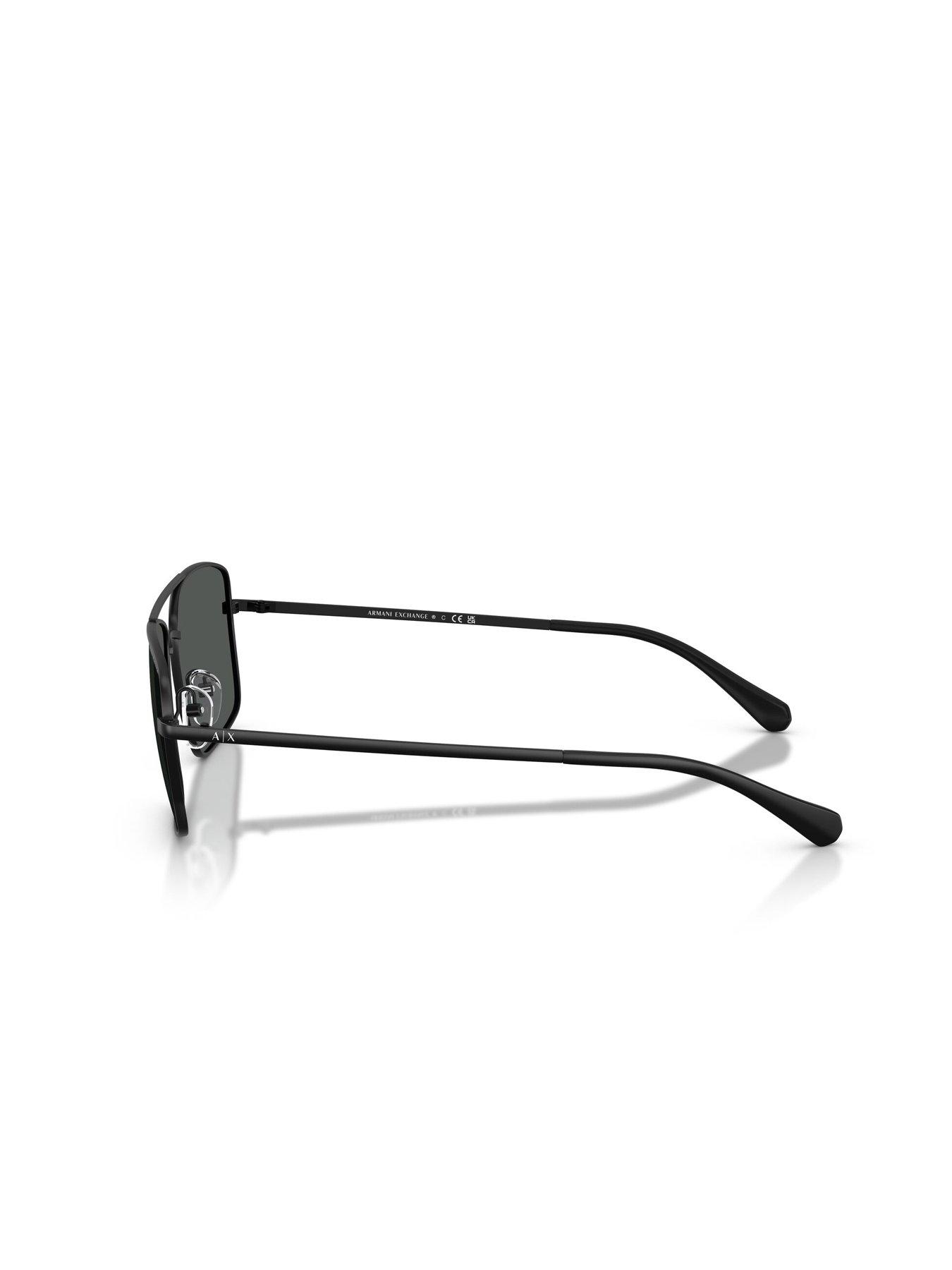  image of armani-exchange-0ax2054s-navigator-sunglasses--black