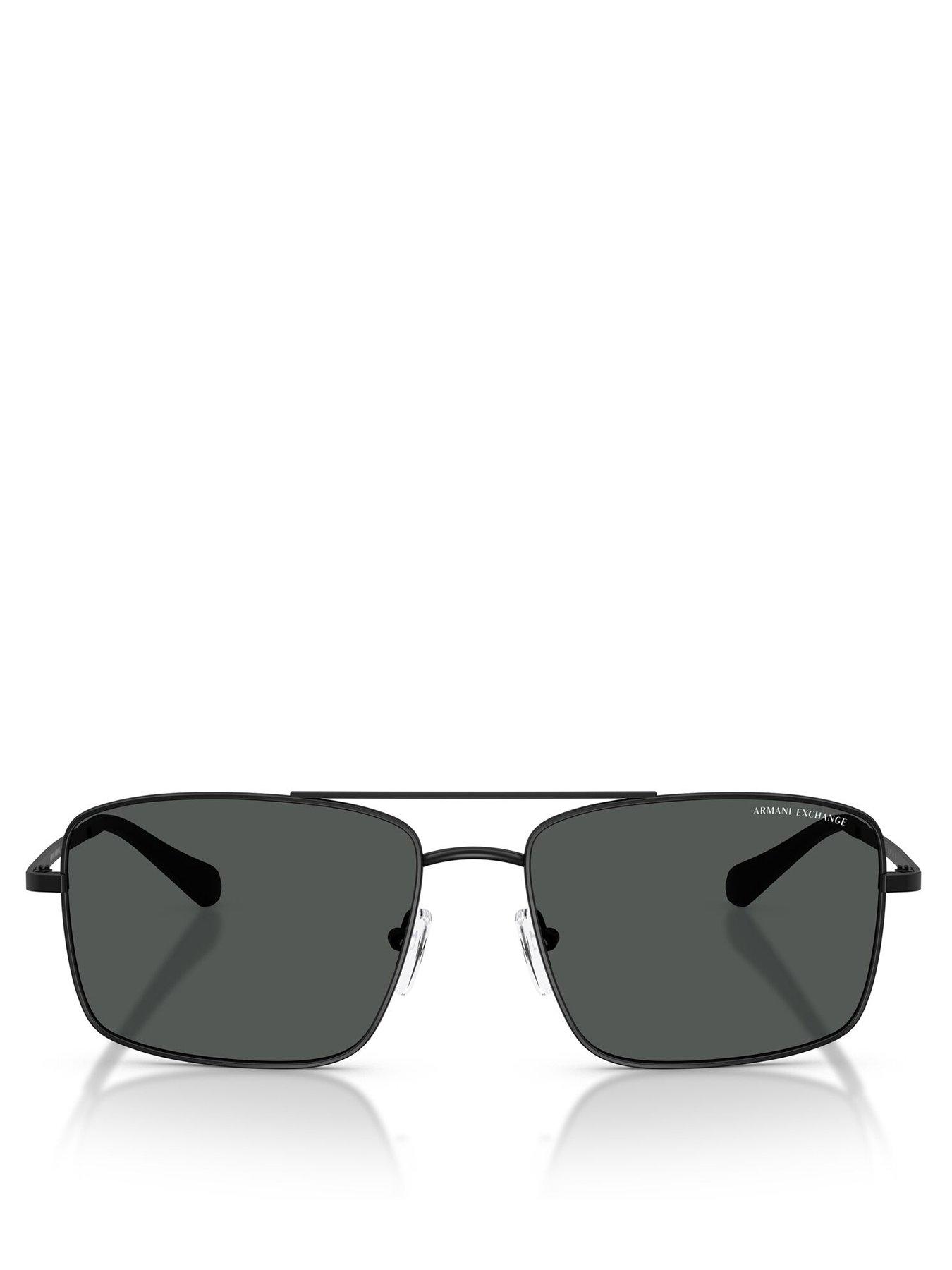  image of armani-exchange-0ax2054s-navigator-sunglasses--black