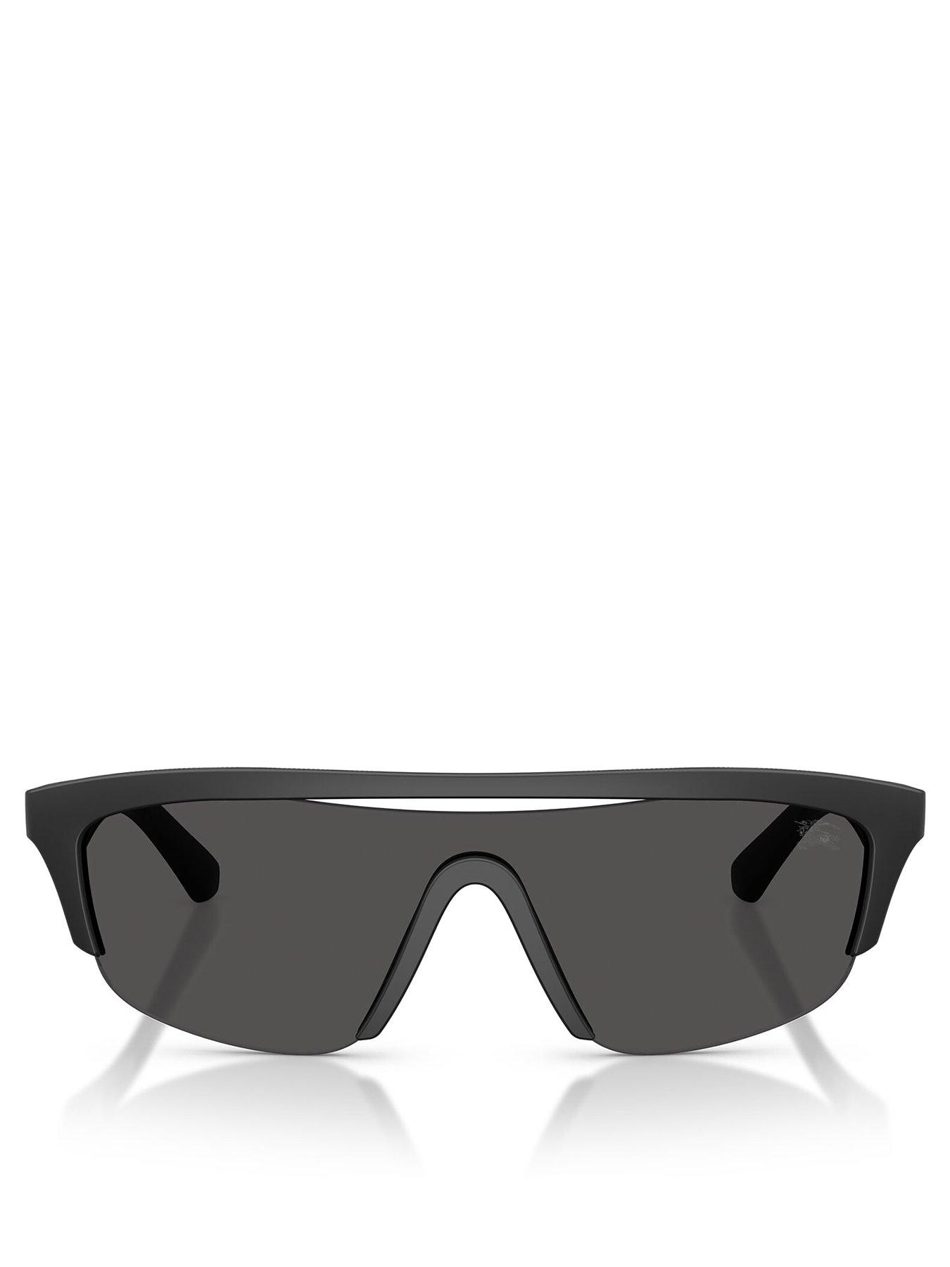 Image 3 of 4 of Burberry 0Be4460U Visor Sunglasses- Black
