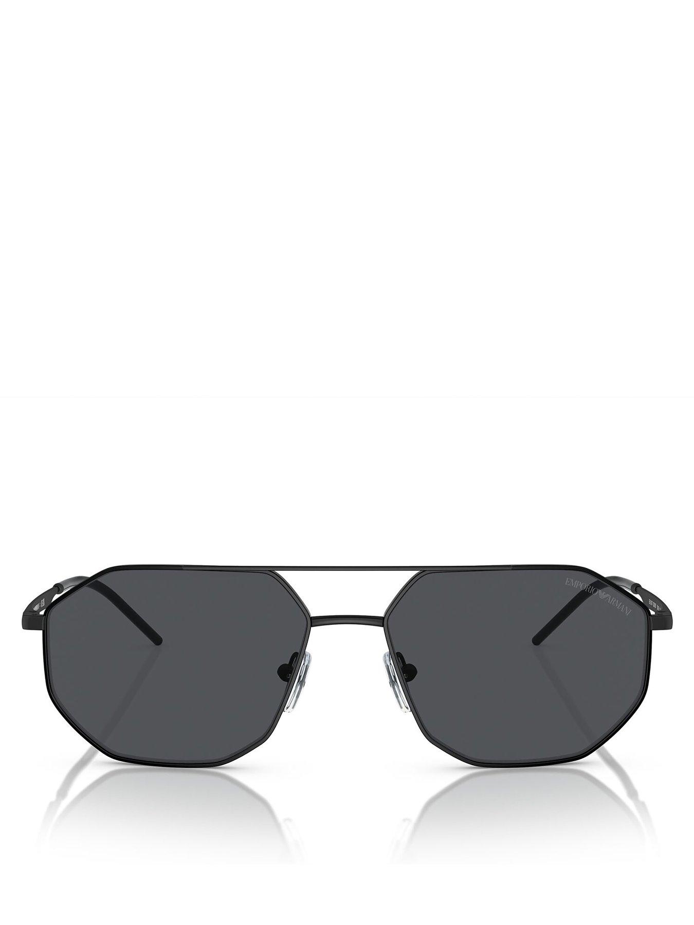  image of emporio-armani-0ea2147-round-sunglasses--black