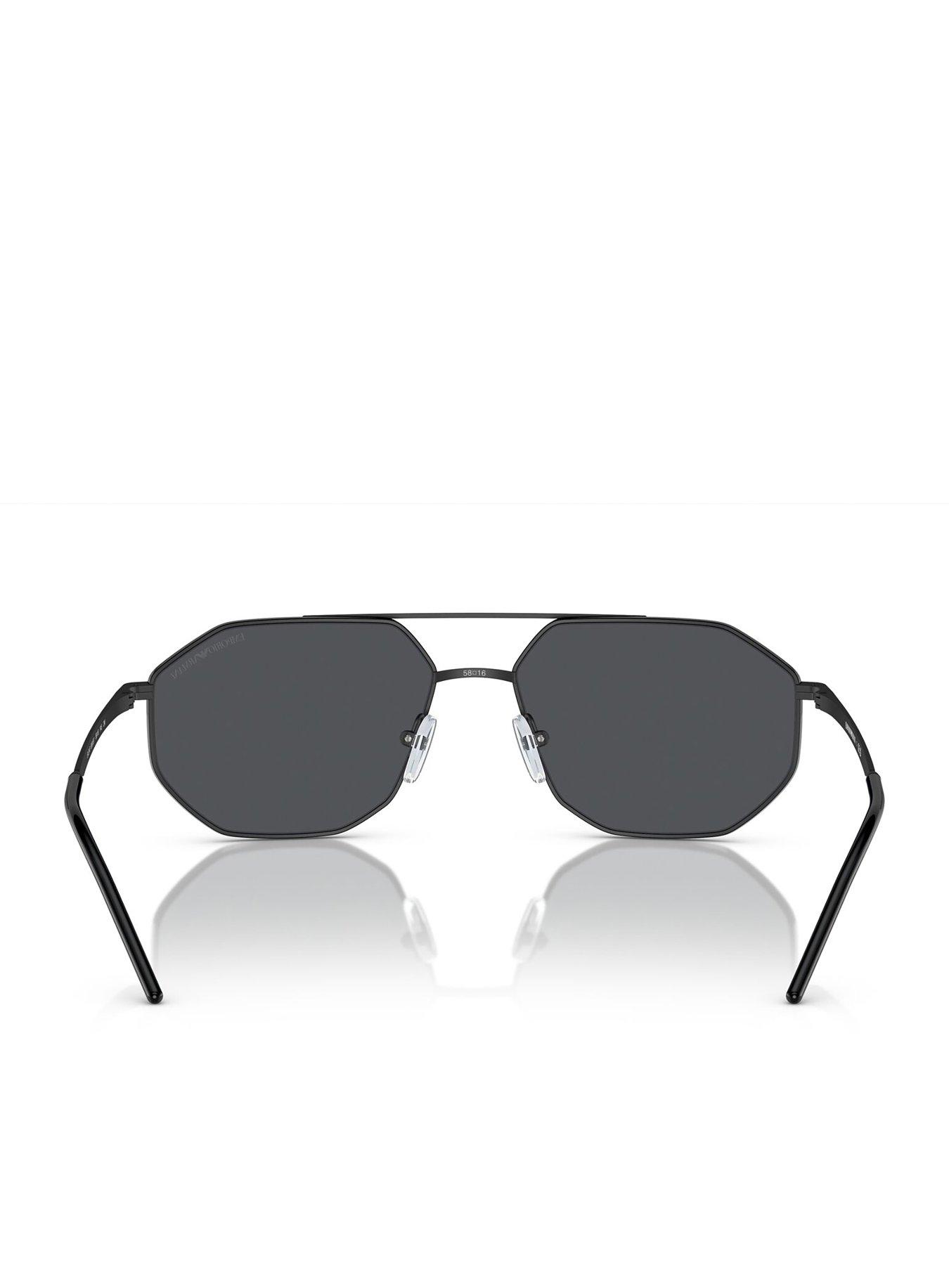  image of emporio-armani-0ea2147-round-sunglasses--black