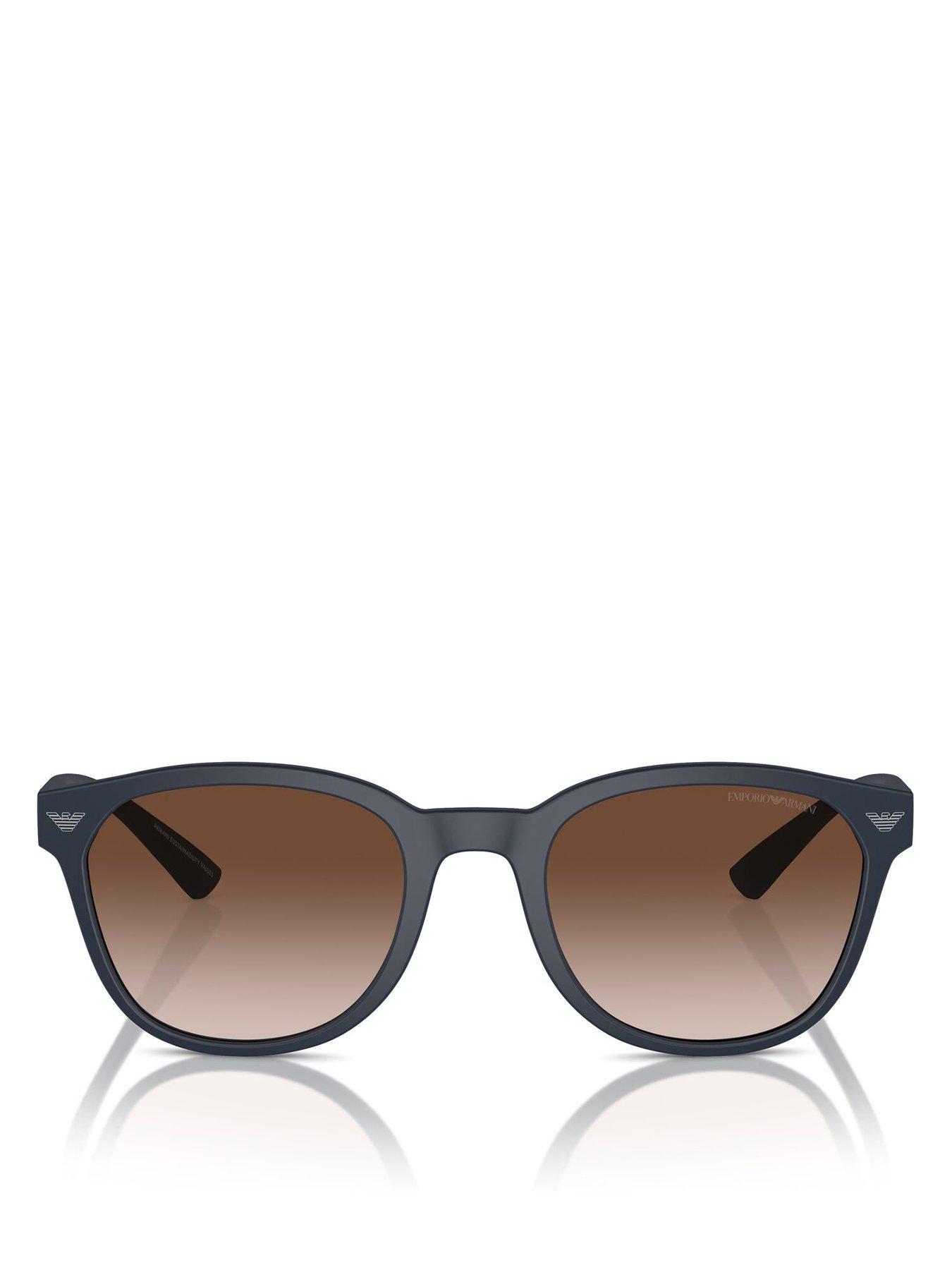  image of emporio-armani-0ea4225u-round-sunglasses--black