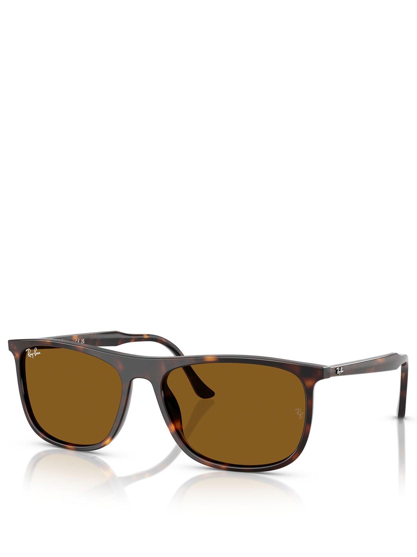  image of ray-ban-ray-ban-0rb2216-square-sunglasses--brown