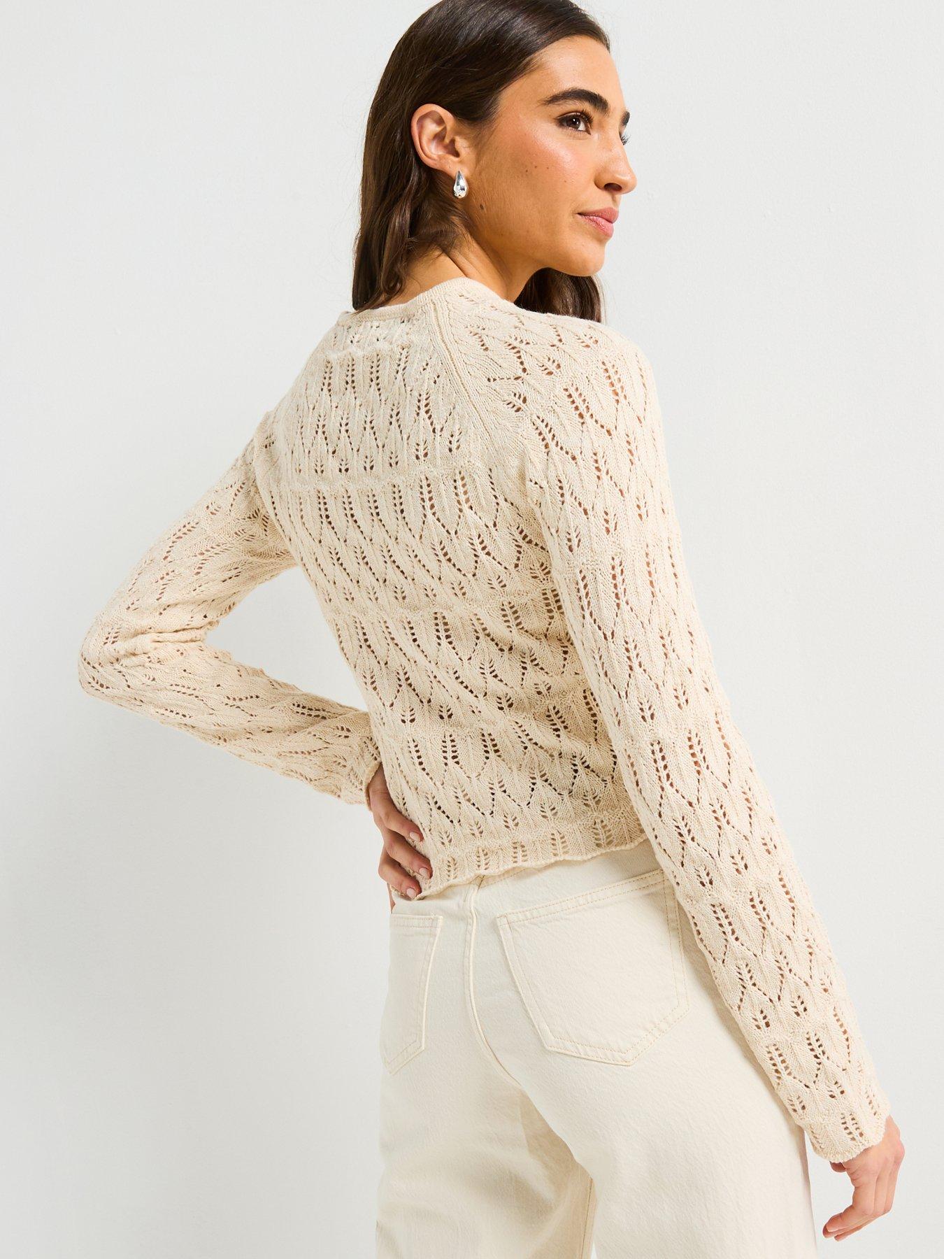  image of vero-moda-fabienne-long-sleeve-o-neck-pullover-cream