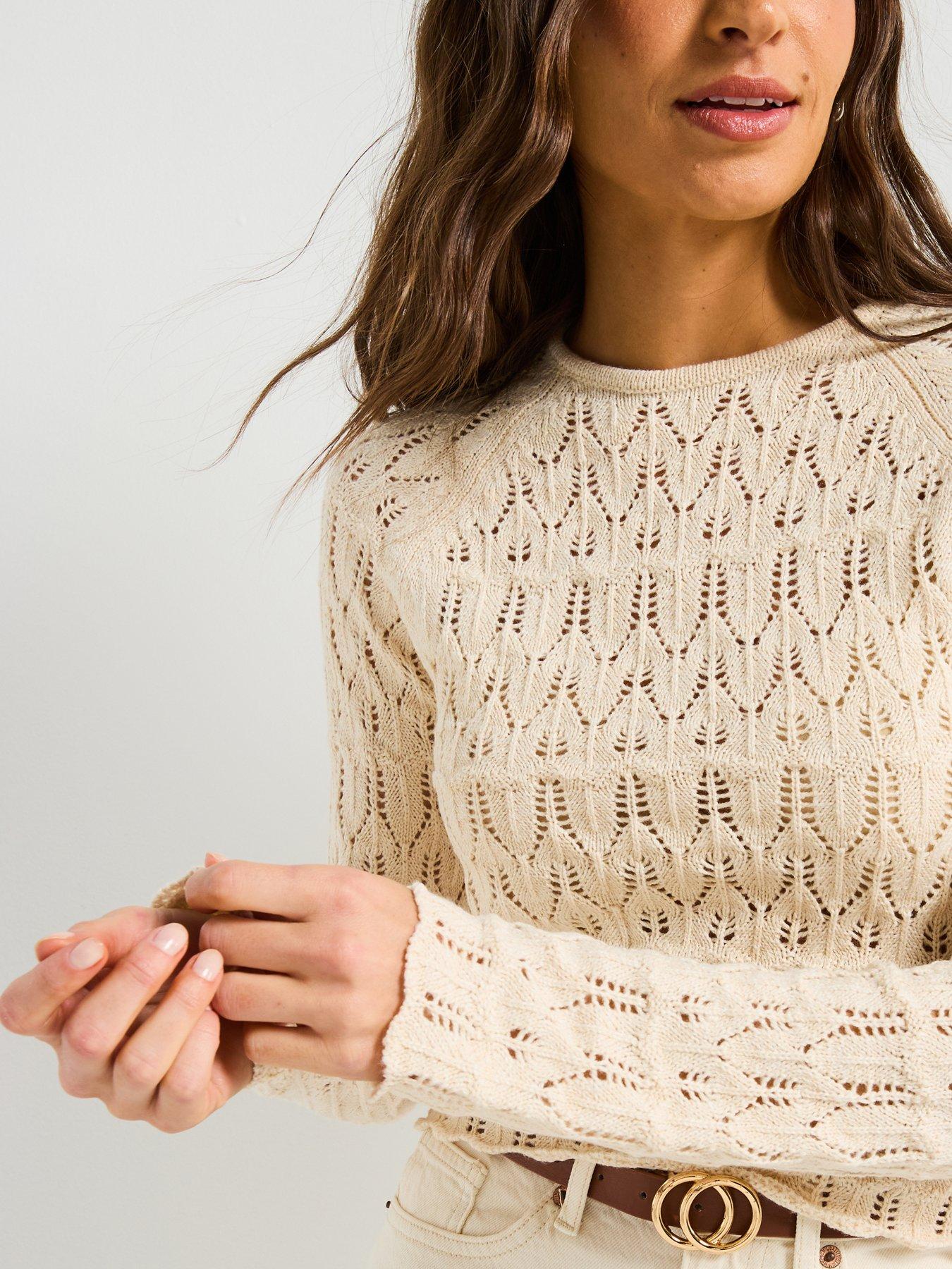  image of vero-moda-fabienne-long-sleeve-o-neck-pullover-cream