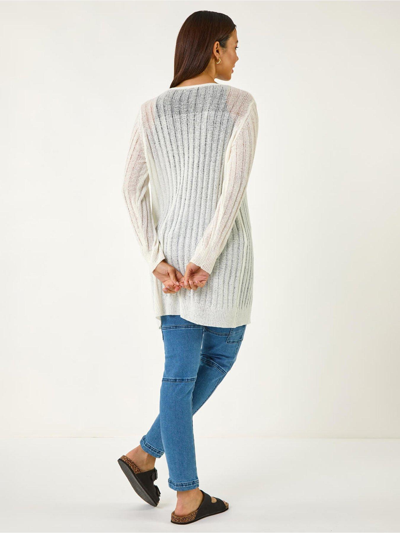 stillFront image of roman-longline-lightweight-knit-cardigan