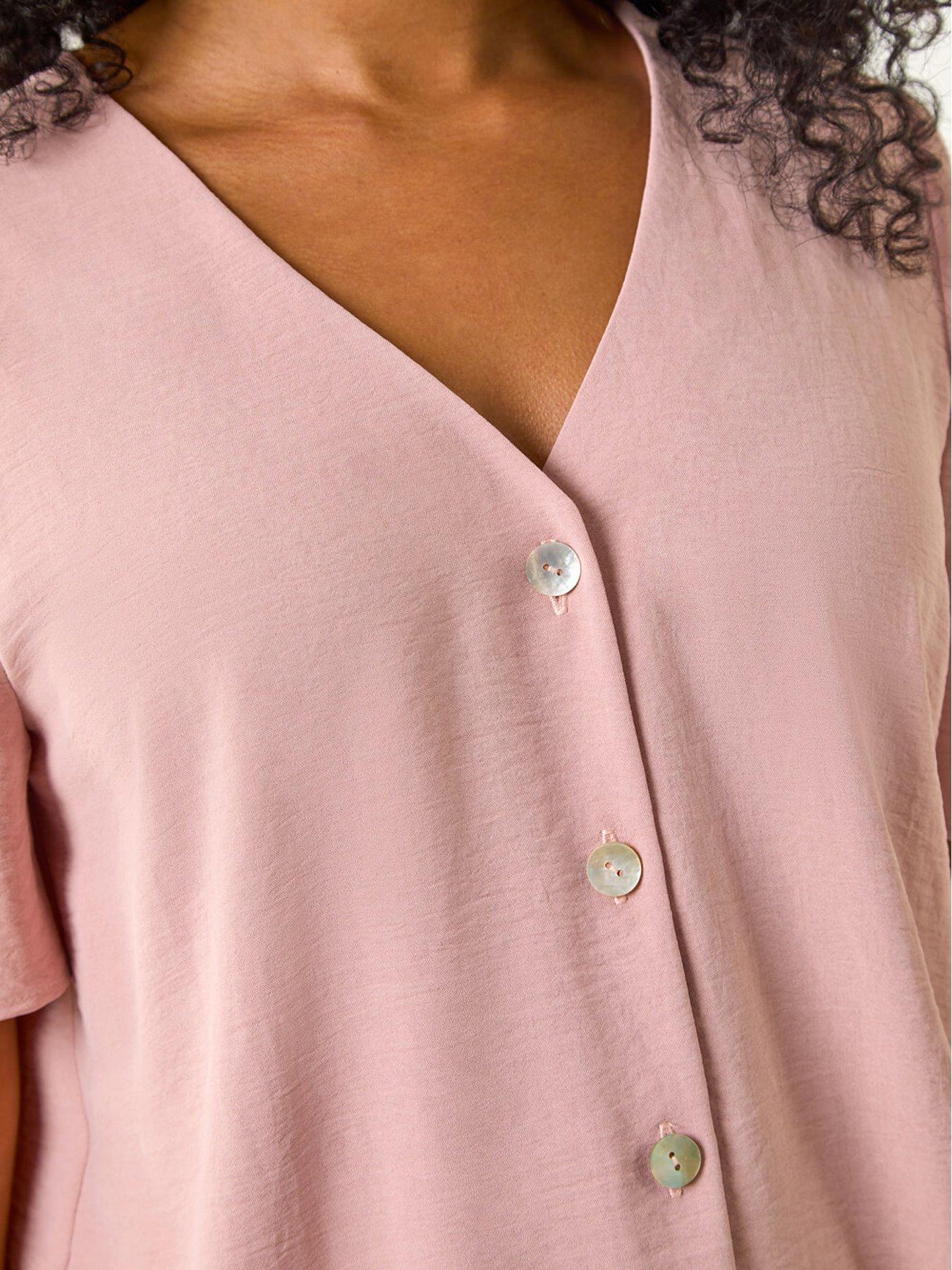 Image 5 of 5 of Roman Petite V-neck Button Through Blouse