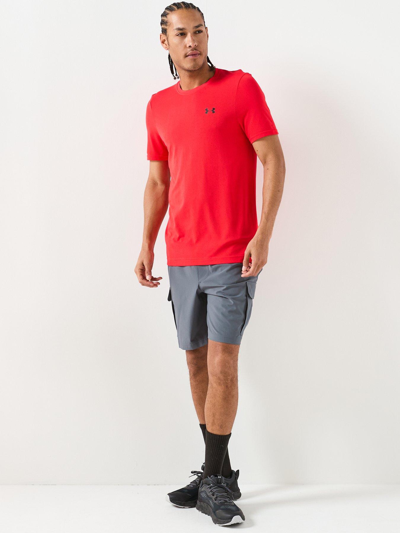  image of under-armour-mens-training-woven-cargo-shorts-grey