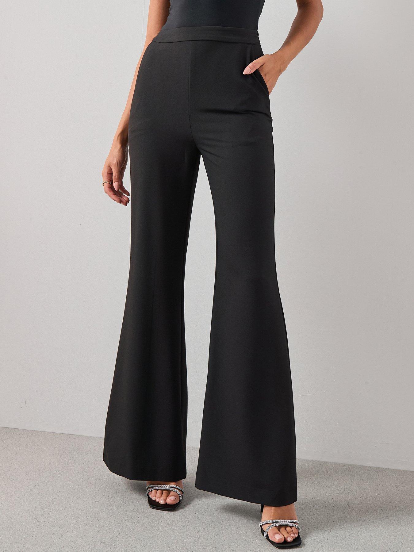 The Very Collection Slim Flare Trouser Co-ord - Black
