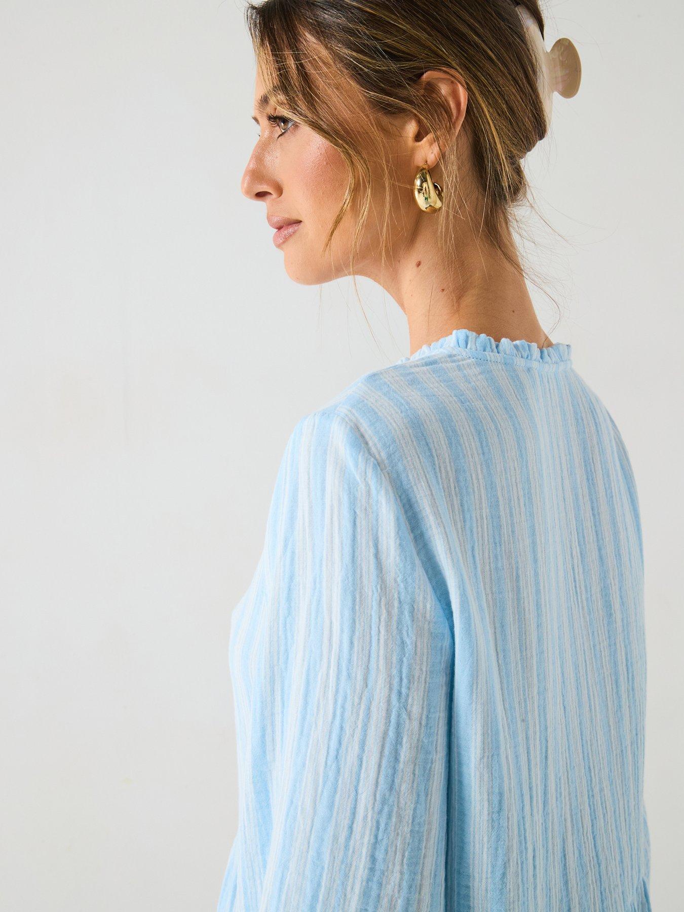  image of vero-moda-nanna-34-woven-dress-blue