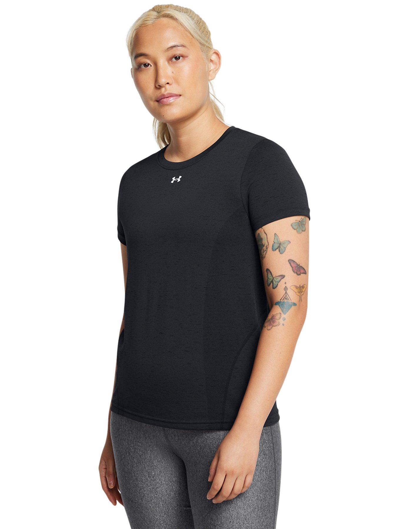 UNDER ARMOUR Women's Training Vanish Seamless Loose Short Sleeve T-Shirt - Black