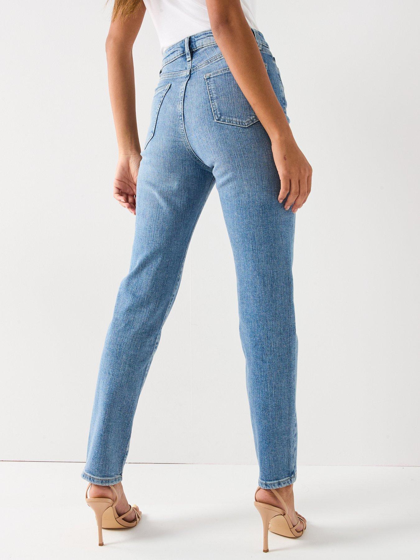 Image 2 of 6 of V by Very Issie Slim Leg Jeans - Mid Wash