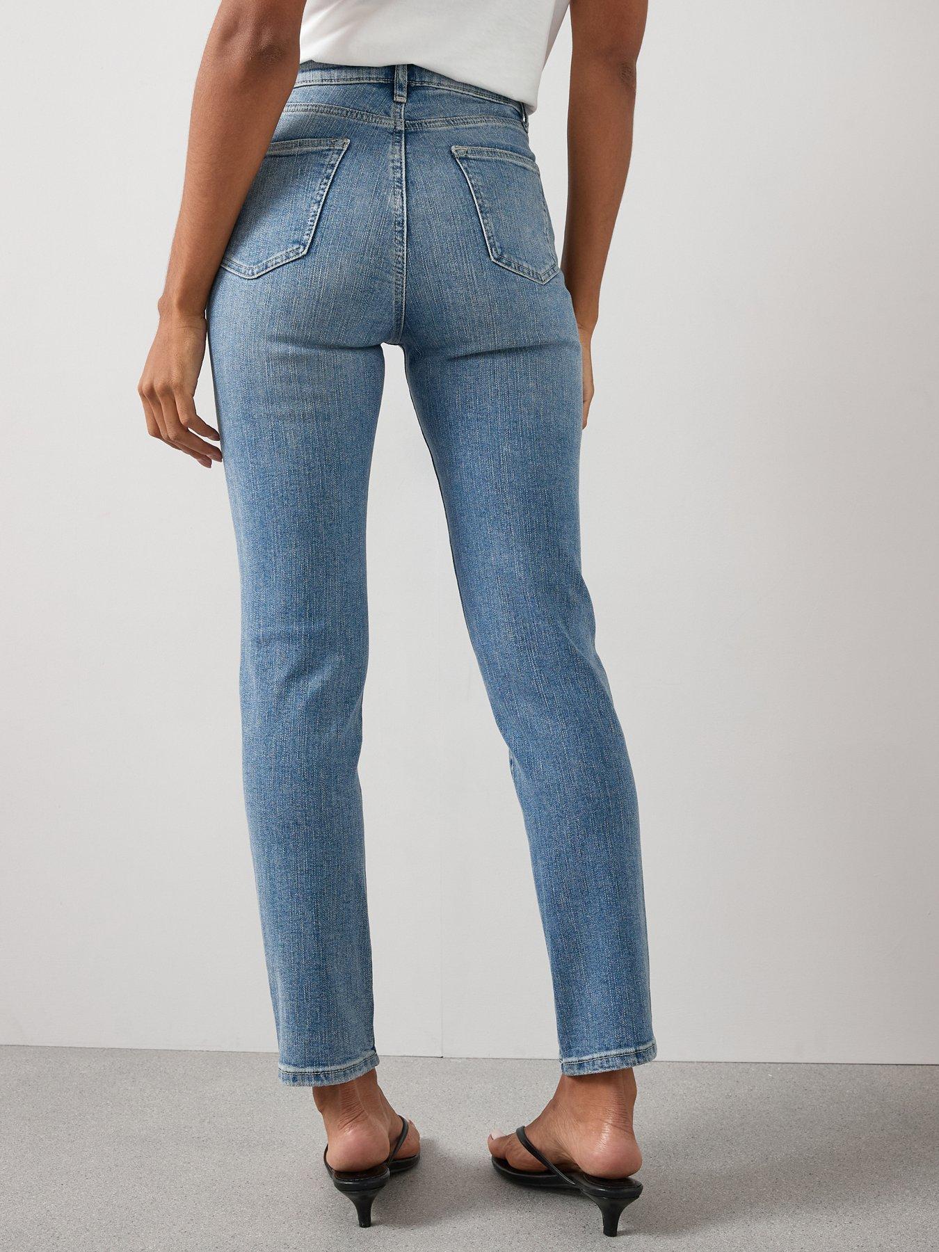 stillFront image of the-very-collection-issie-slim-leg-jeans-mid-wash