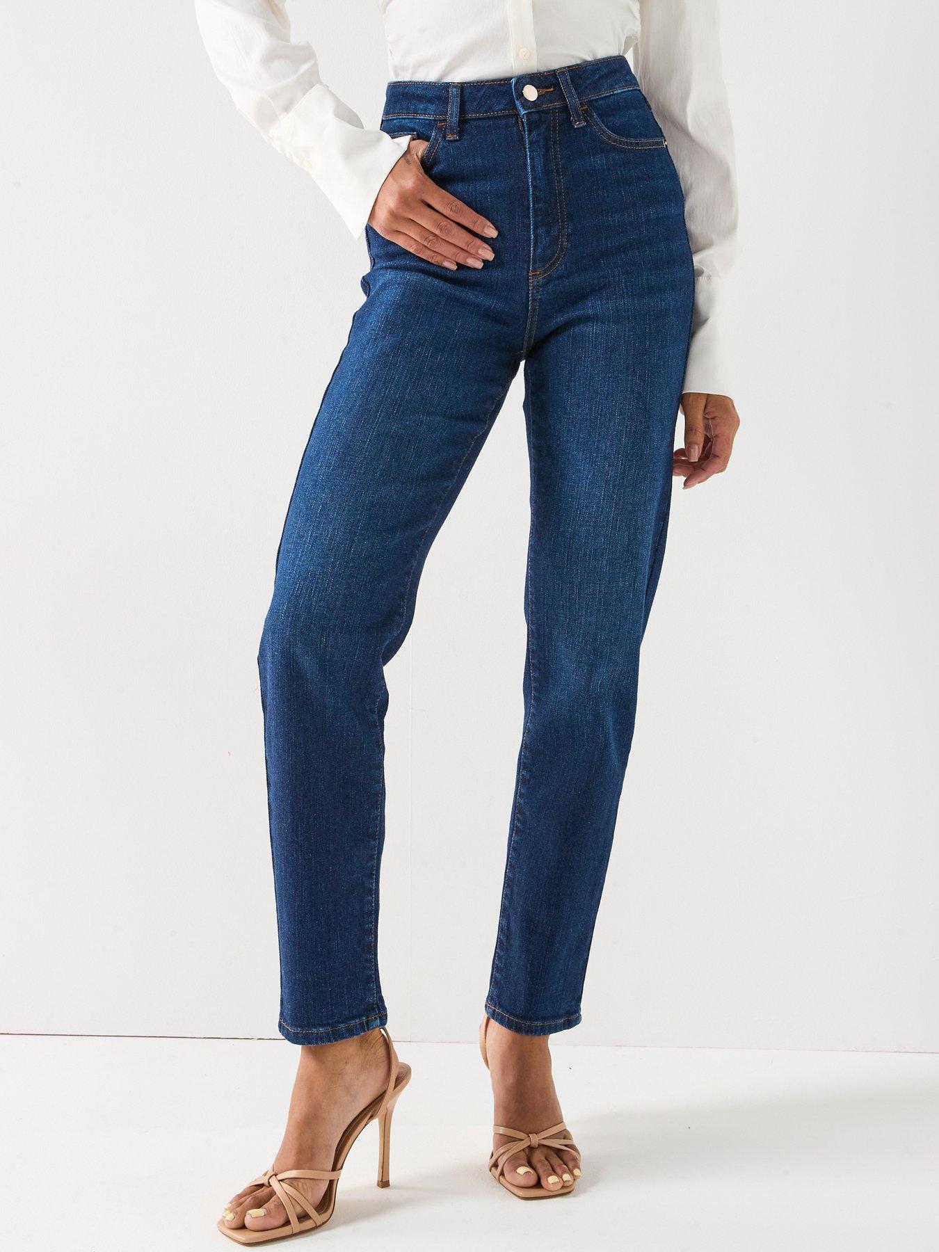 Image 1 of 6 of V by Very Issie Slim Leg Jeans - Dark Wash
