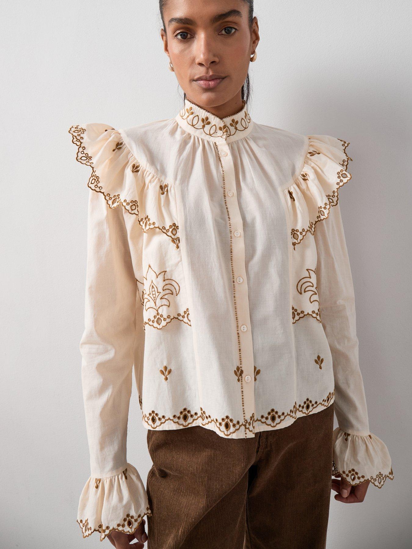 the-very-collection-frill-detail-cotton-broderie-detail-shirt--nbspcream