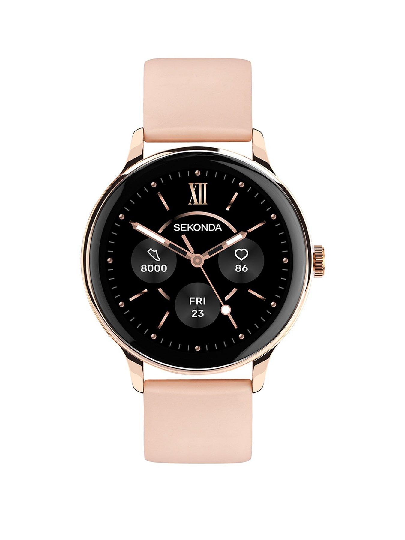 undefined Womens Flex Plus Pink Silicone Bracelet with AMOLED Dial Smartwatch