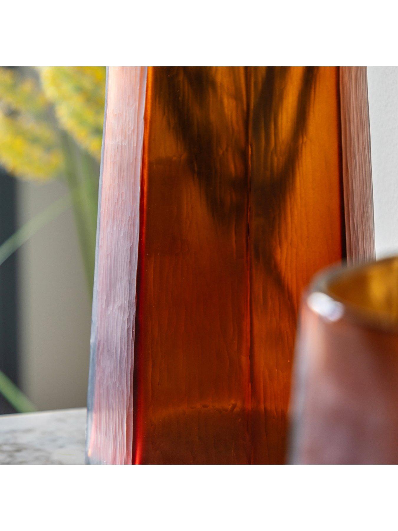  image of gallery-faceted-tall-hurricane-amber