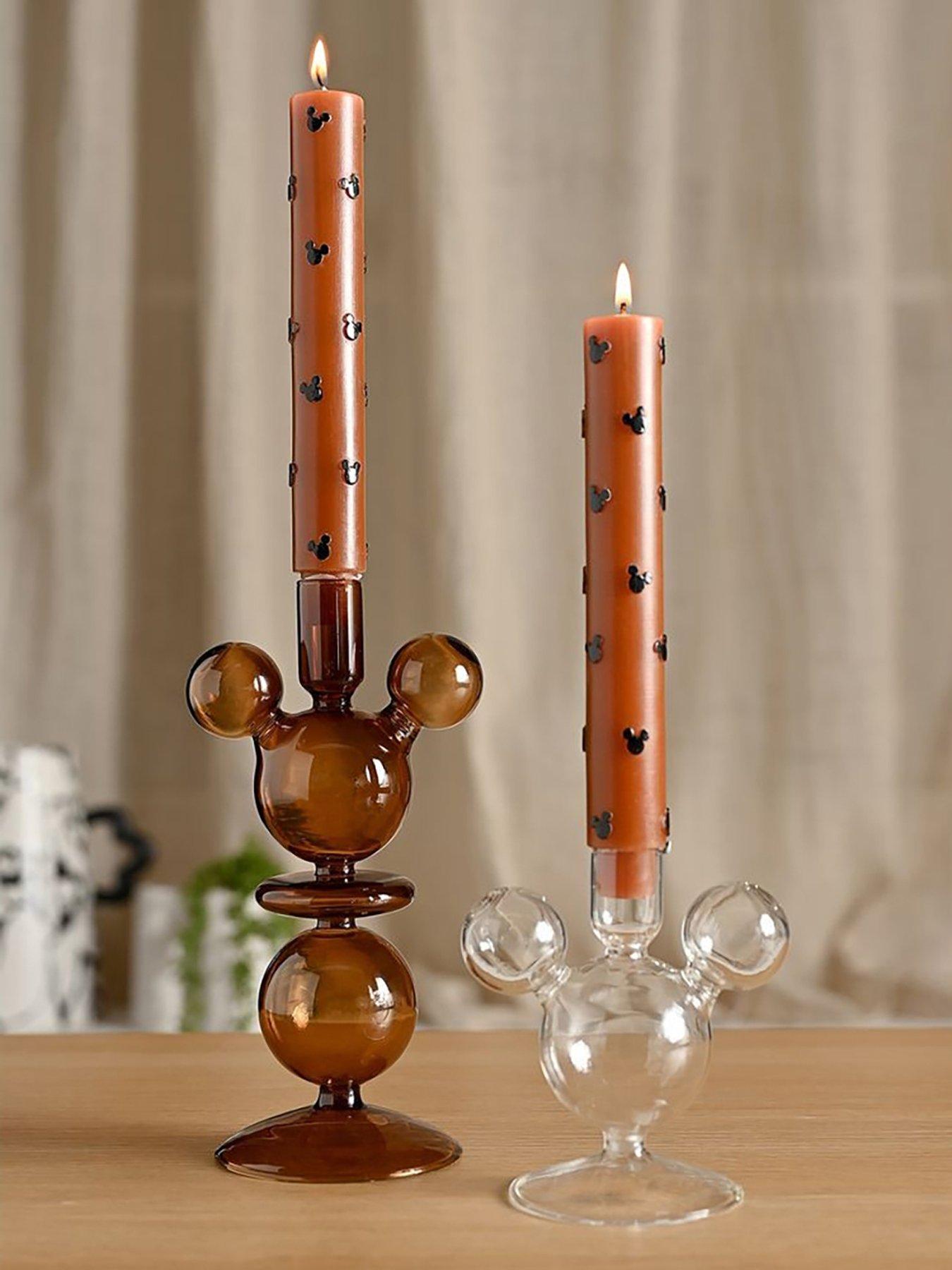 disney-set-of-2-mickey-shaped-glass-taper-candle-holders
