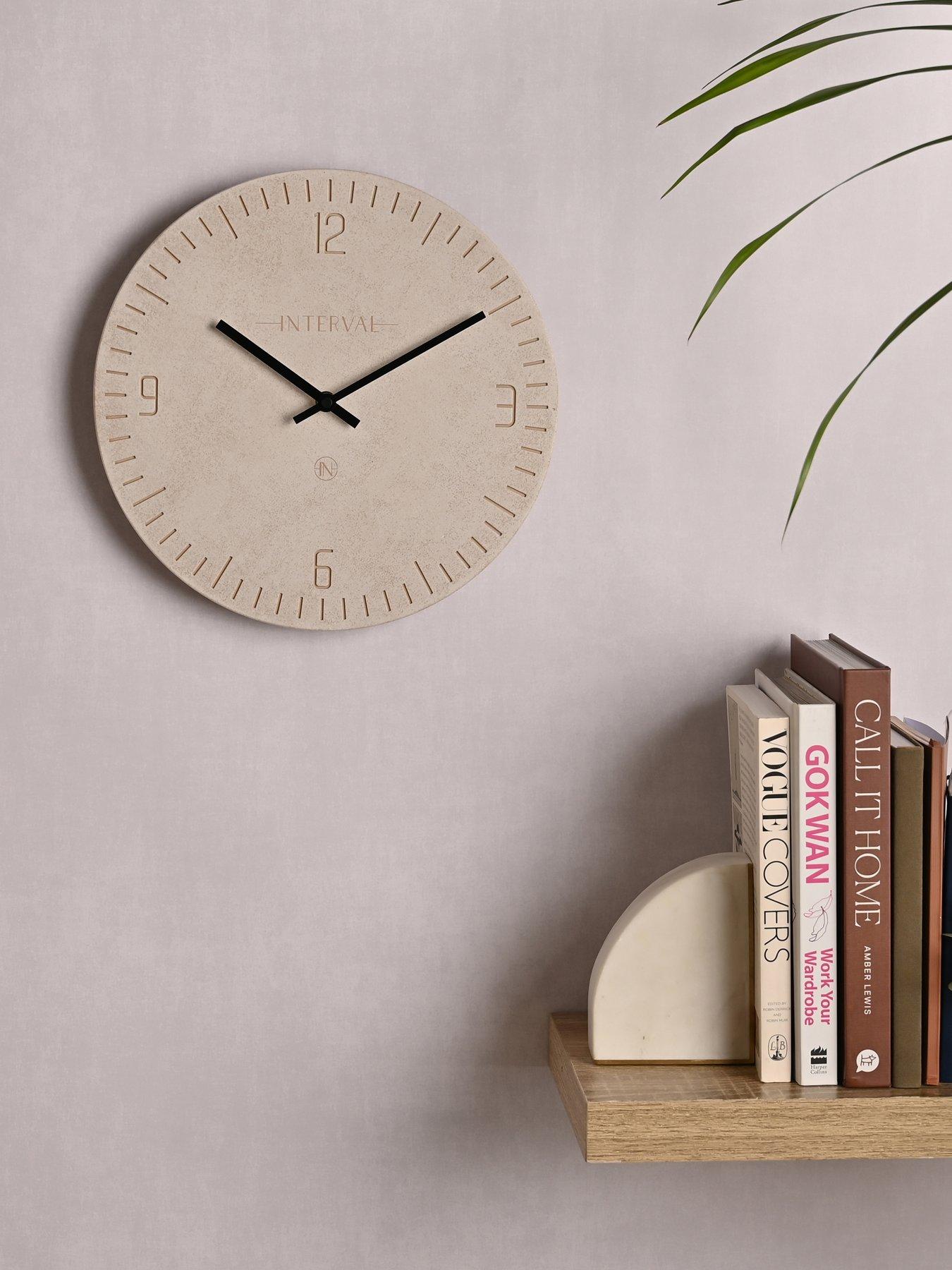 Interval Resin Wall Clock - Stone