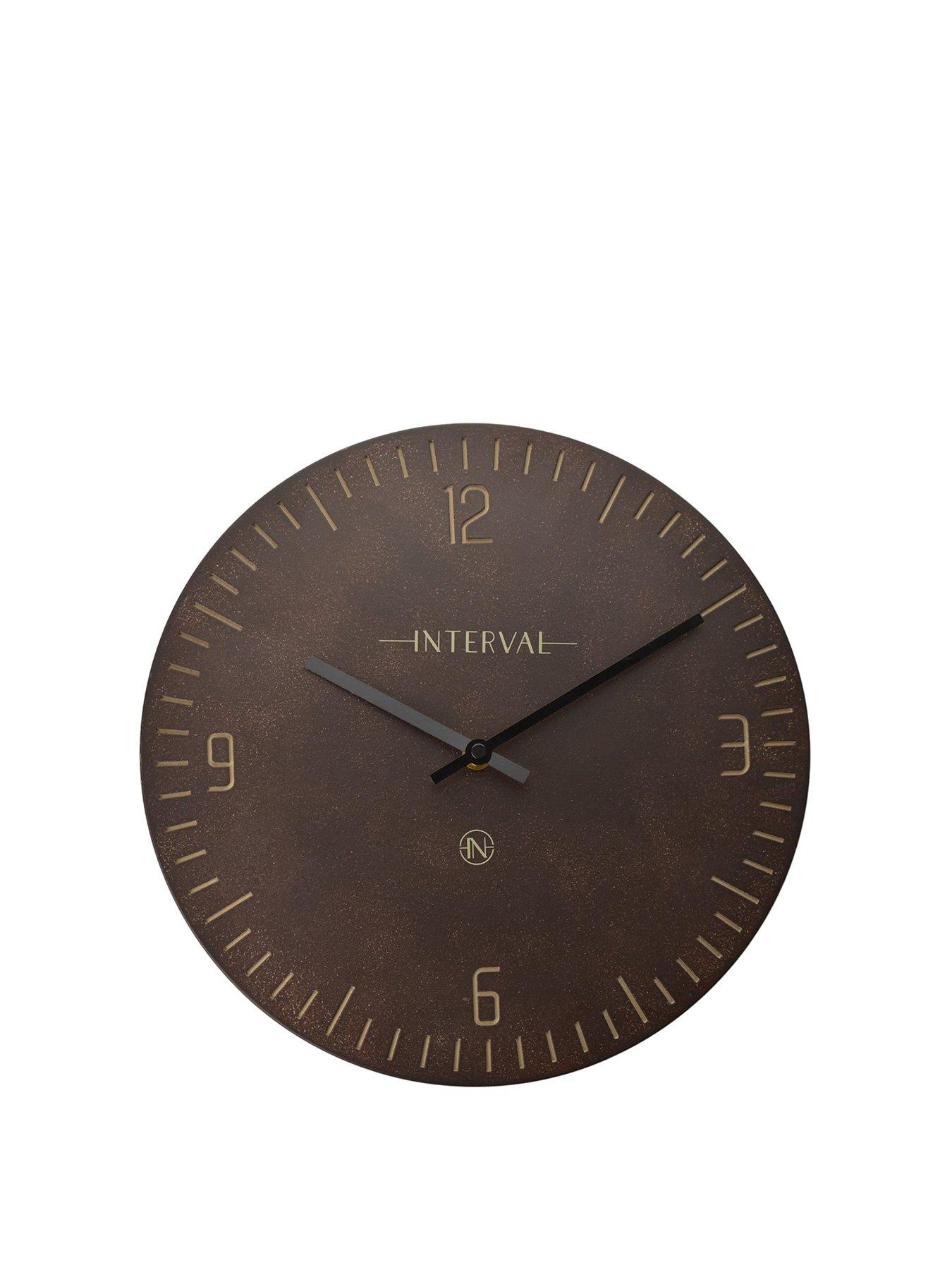  image of interval-resin-wall-clock-umber