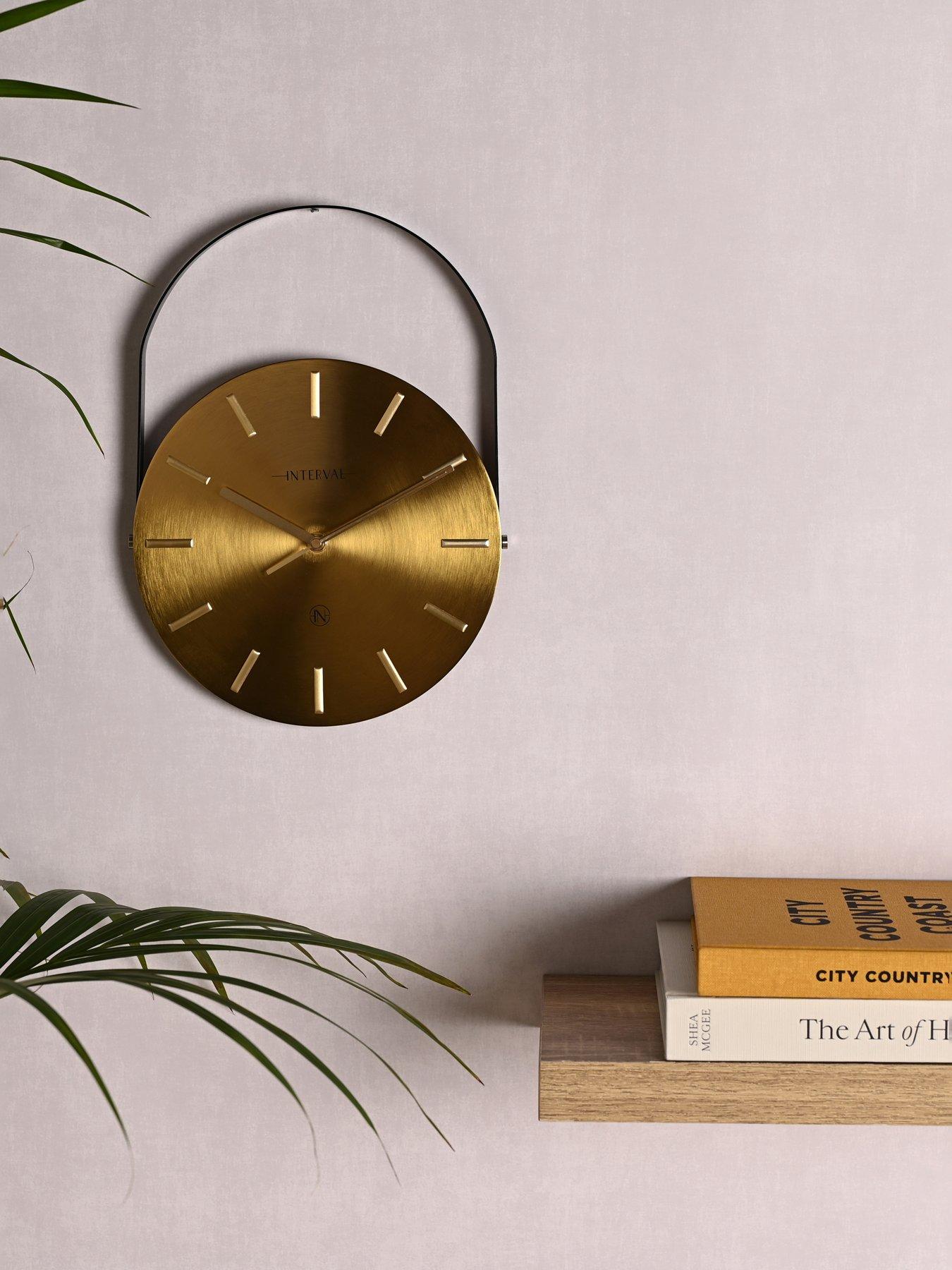 interval-hanging-wall-clock-gold
