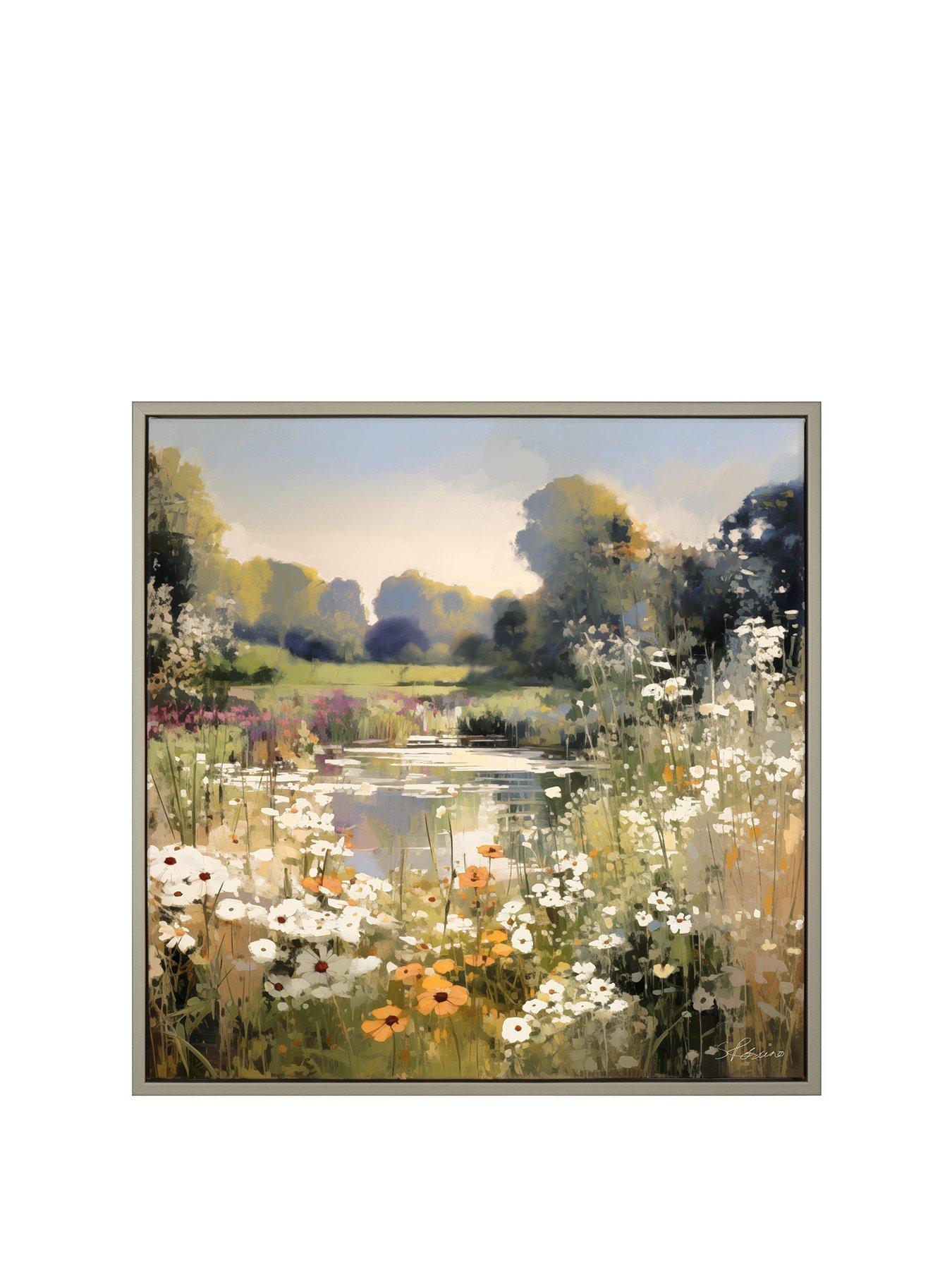 Gallery Direct Wildflower Reflections Framed Canvas Wall Art
