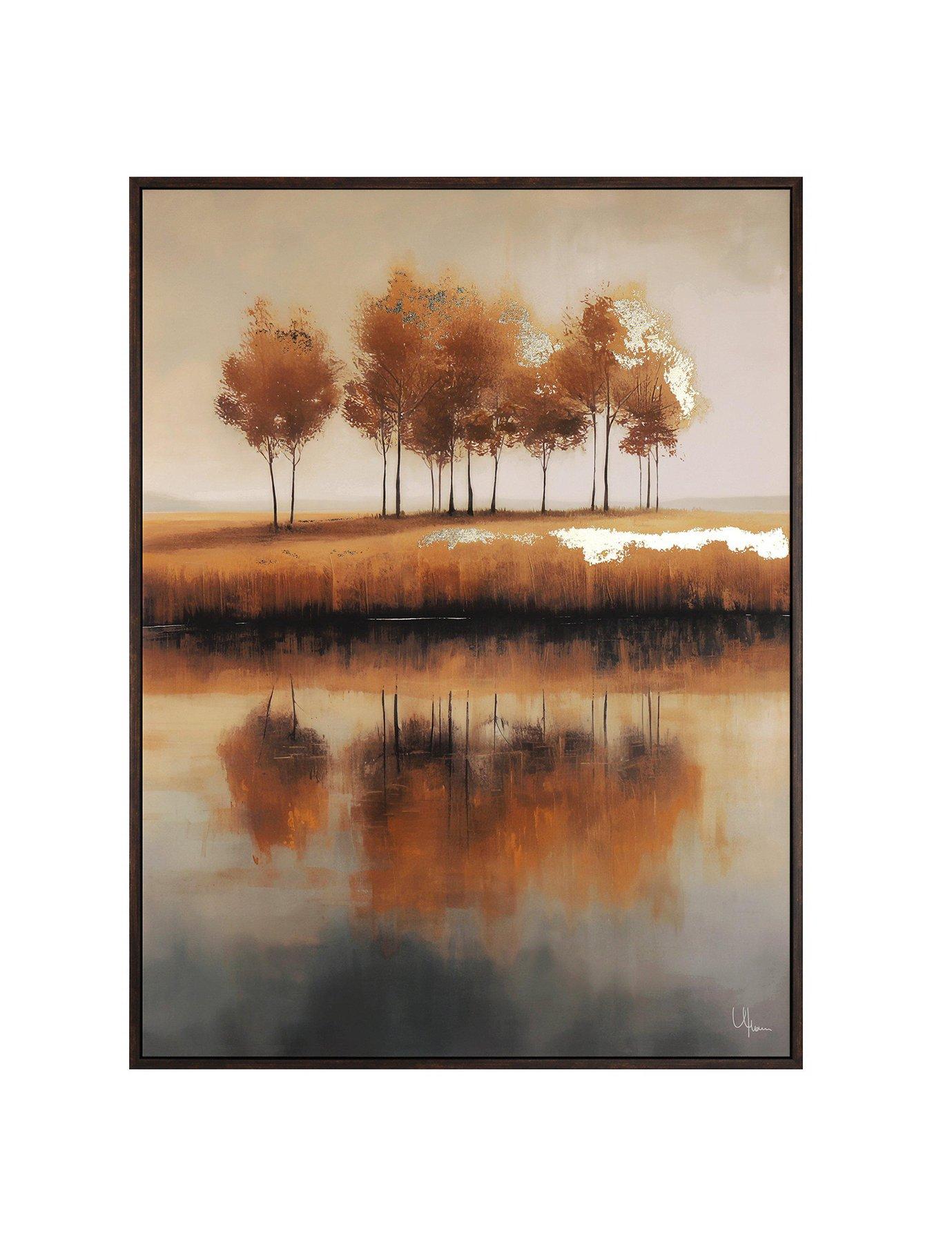 Image 2 of 4 of Gallery Direct Golden Tree Line Framed Canvas Wall Art