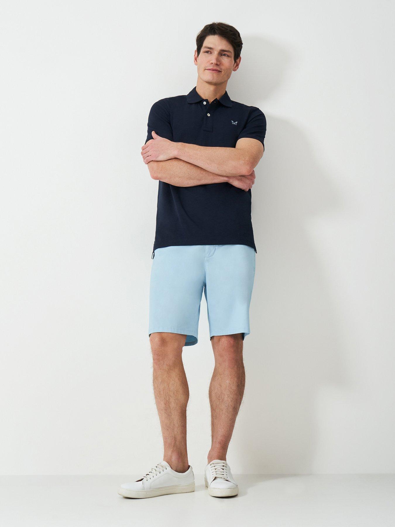  image of crew-clothing-bermuda-chino-shorts-light-blue