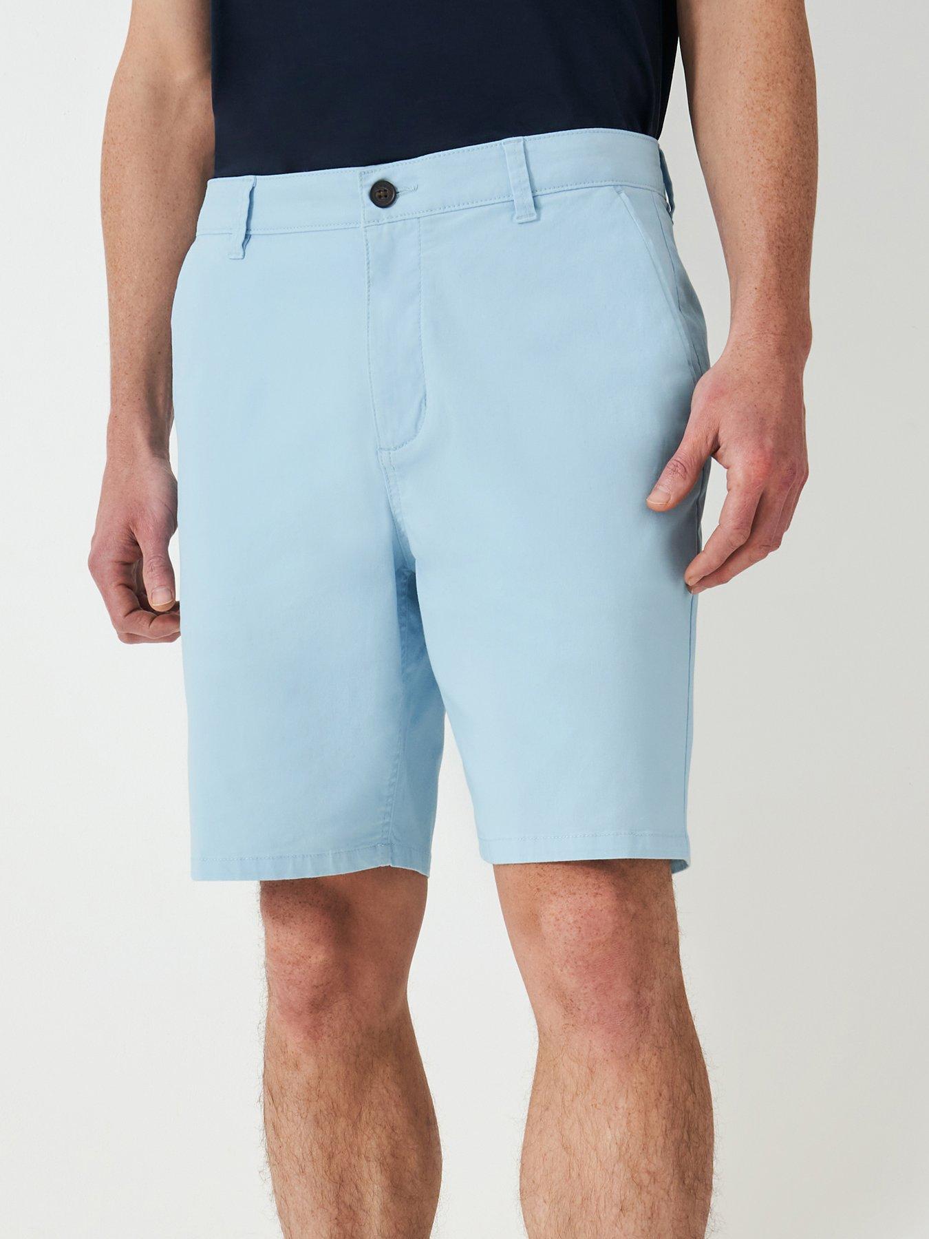  image of crew-clothing-bermuda-chino-shorts-light-blue
