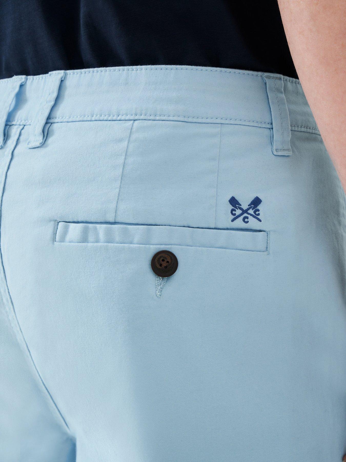 image of crew-clothing-bermuda-chino-shorts-light-blue