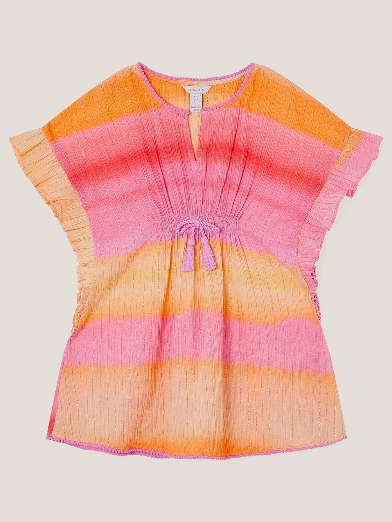 monsoon-girls-glitter-ombre-kaftan-multi