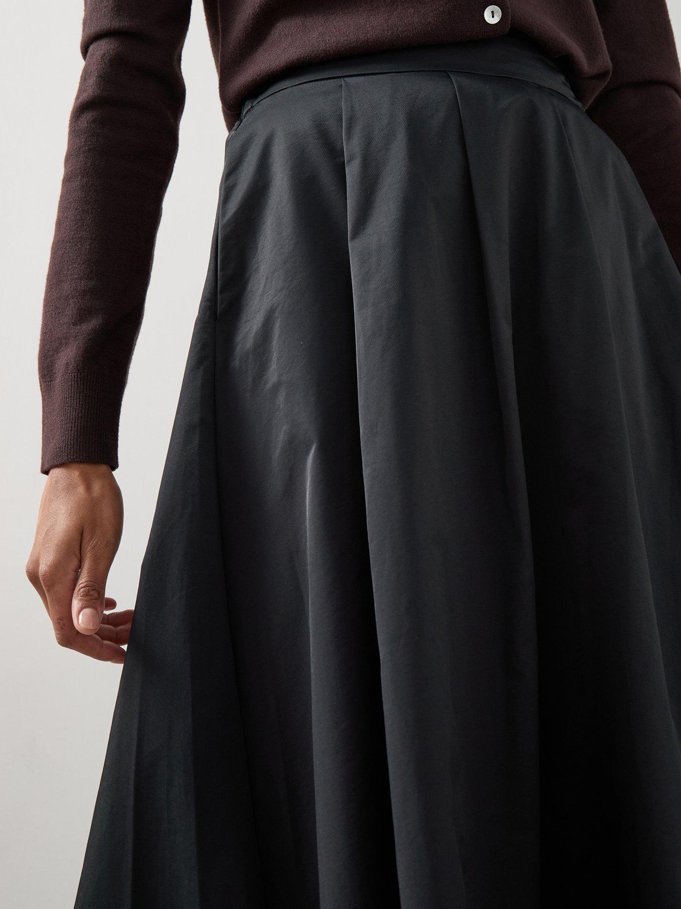 Image 4 of 6 of The Very Collection Midi Prom Skirt - Black
