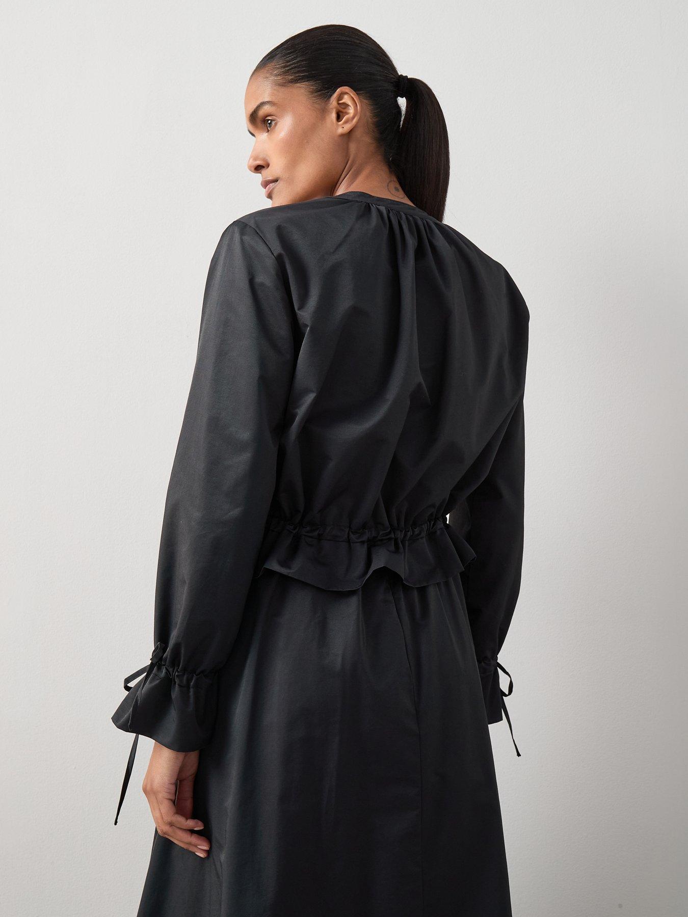 Image 2 of 6 of The Very Collection Zip Through Woven Jacket - Black