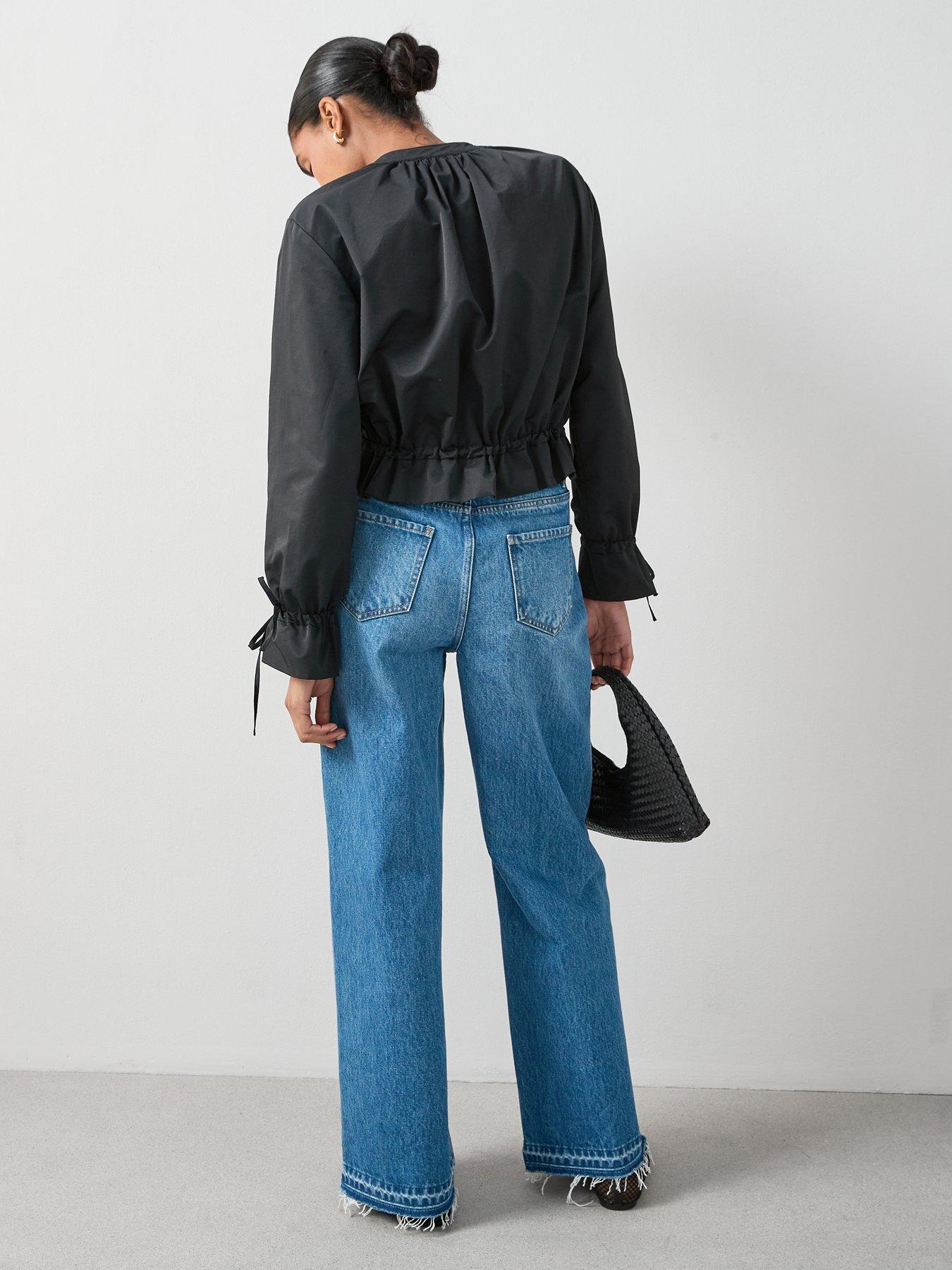 Image 5 of 6 of The Very Collection Zip Through Woven Jacket - Black