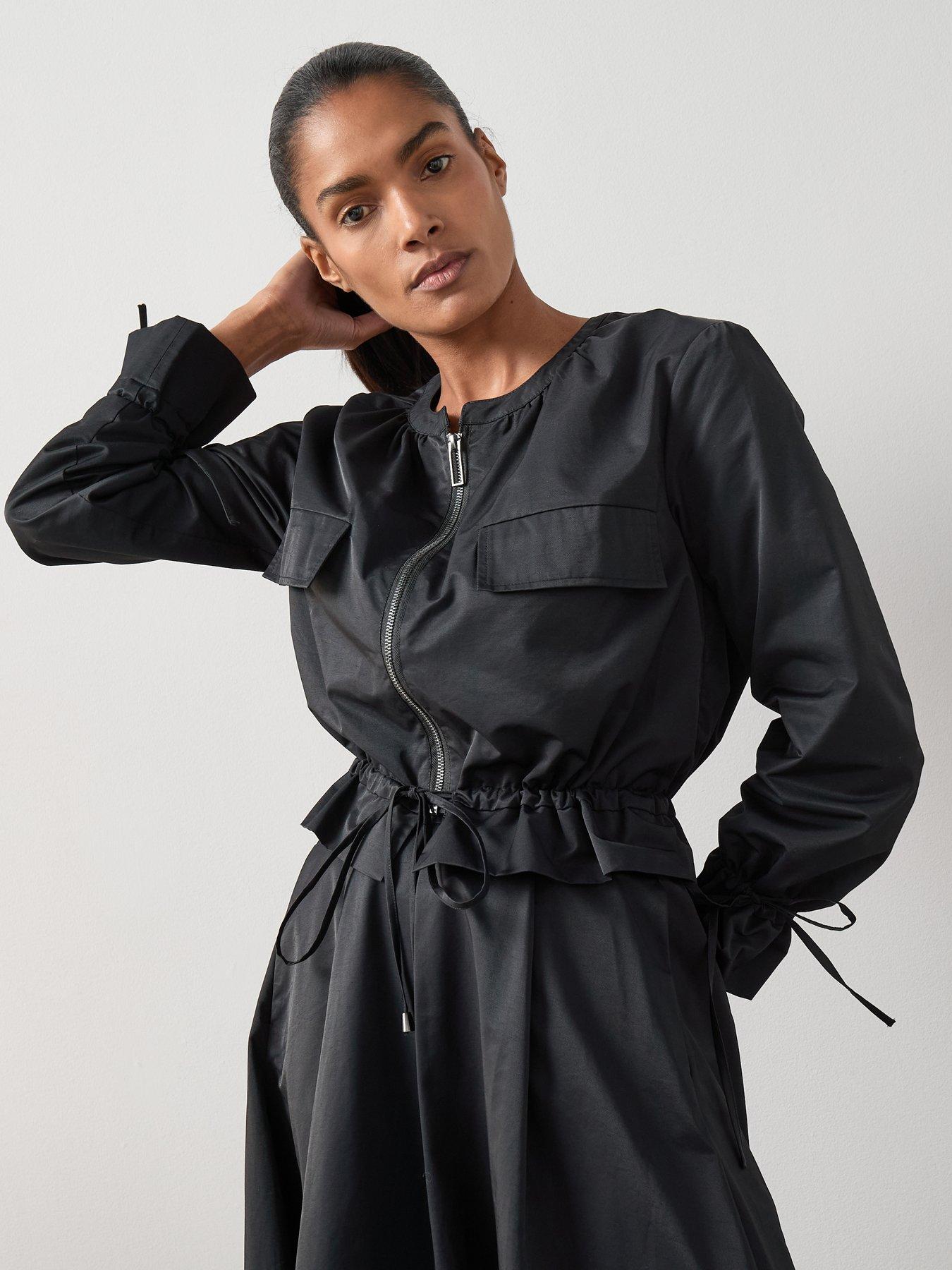 Image 6 of 6 of The Very Collection Zip Through Woven Jacket - Black
