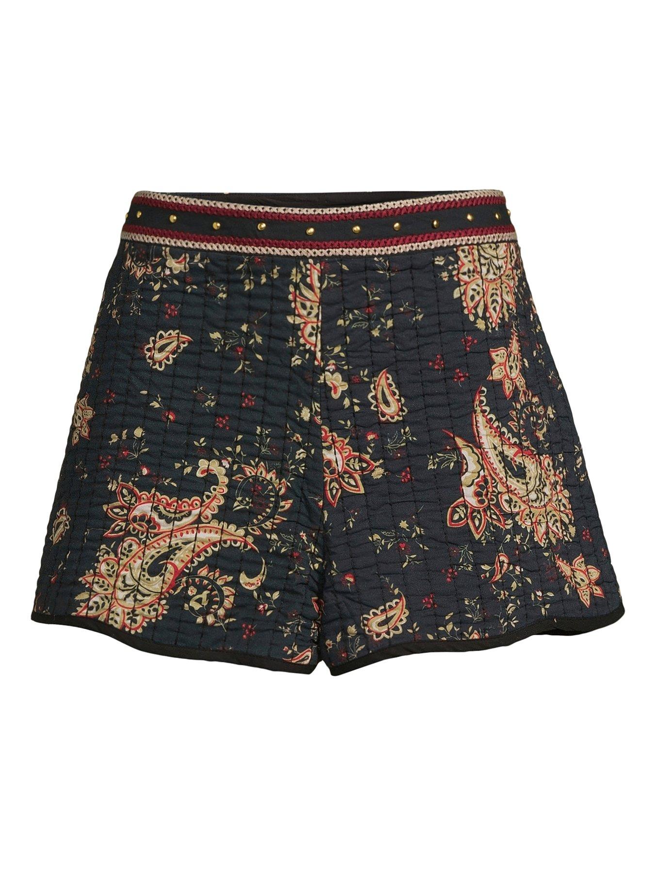 Image 7 of 7 of The Very Collection Printed Shorts With Embroidery - Print