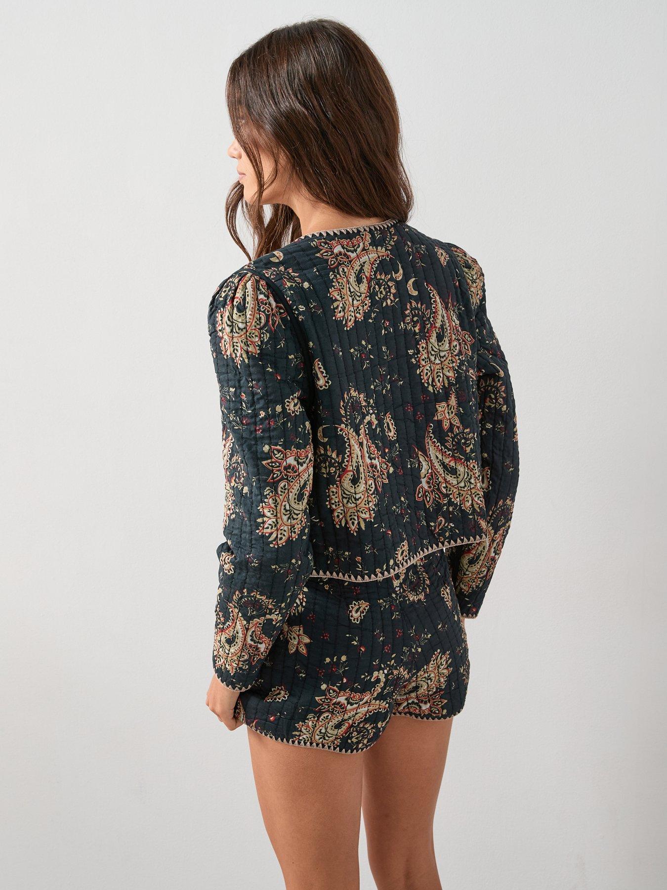 Image 2 of 7 of The Very Collection Printed Jacket With Embroidery - Print