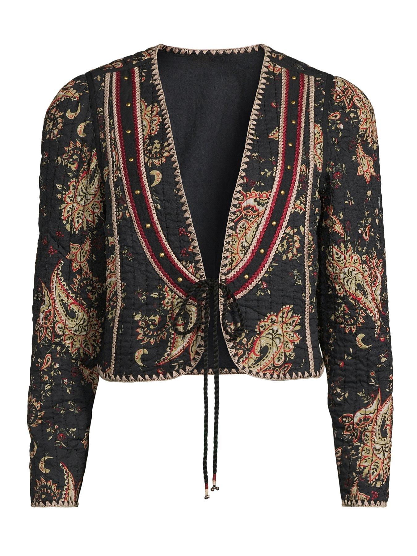 Image 7 of 7 of The Very Collection Printed Jacket With Embroidery - Print
