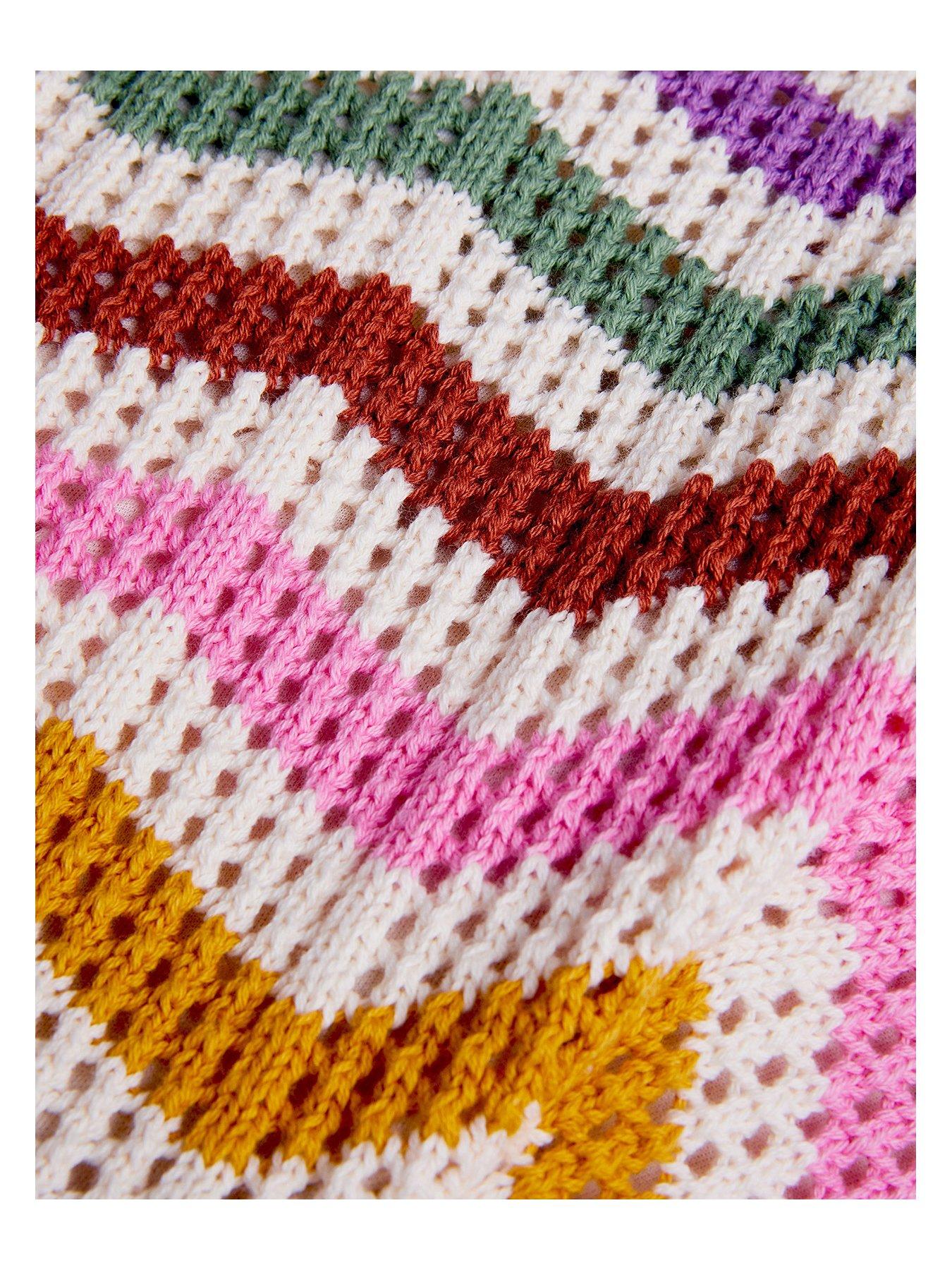  image of monsoon-girls-zigzag-stripe-crochet-culotte-trousers-multi
