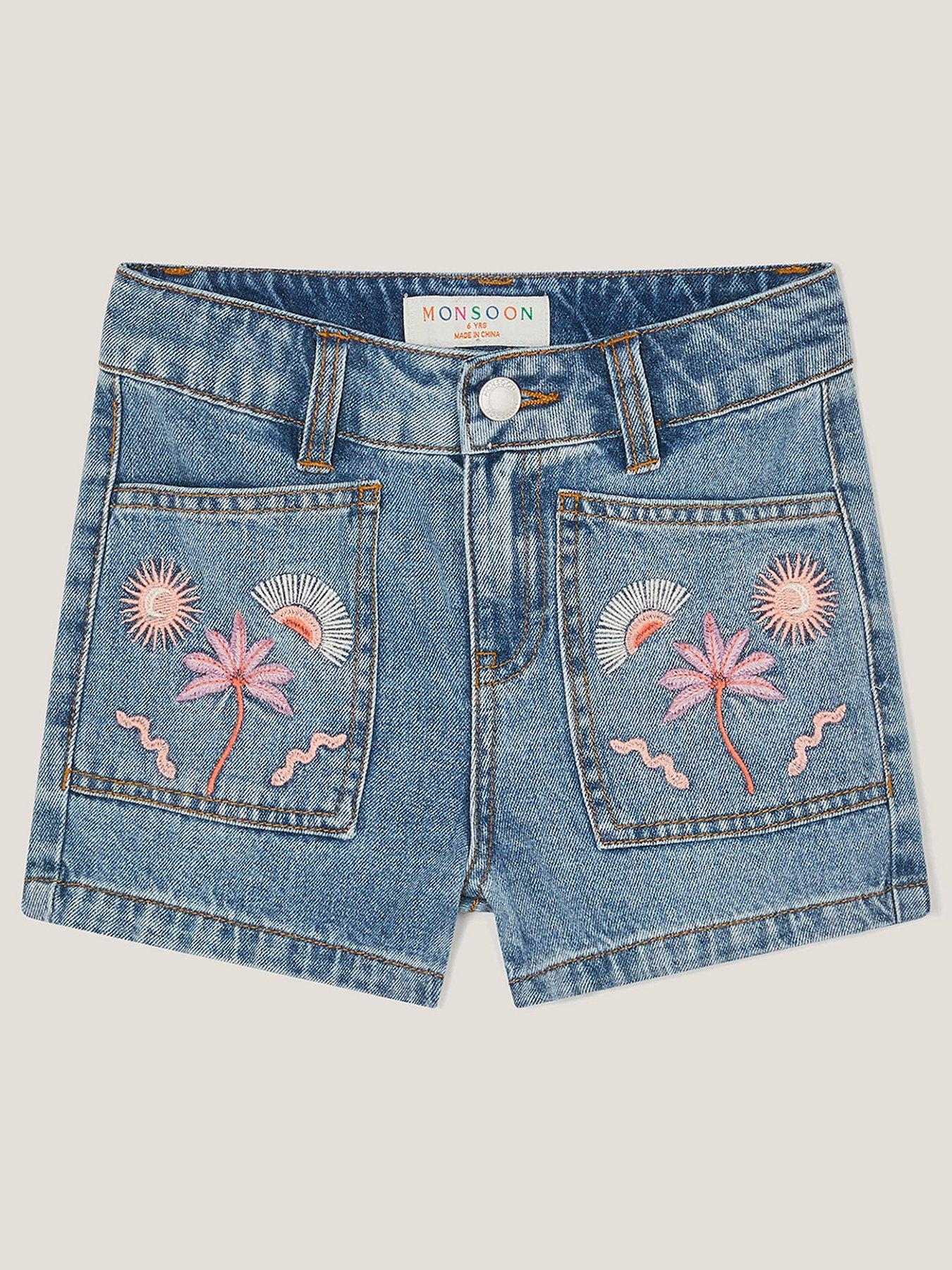 undefined Girls Denim Shorts - Blue