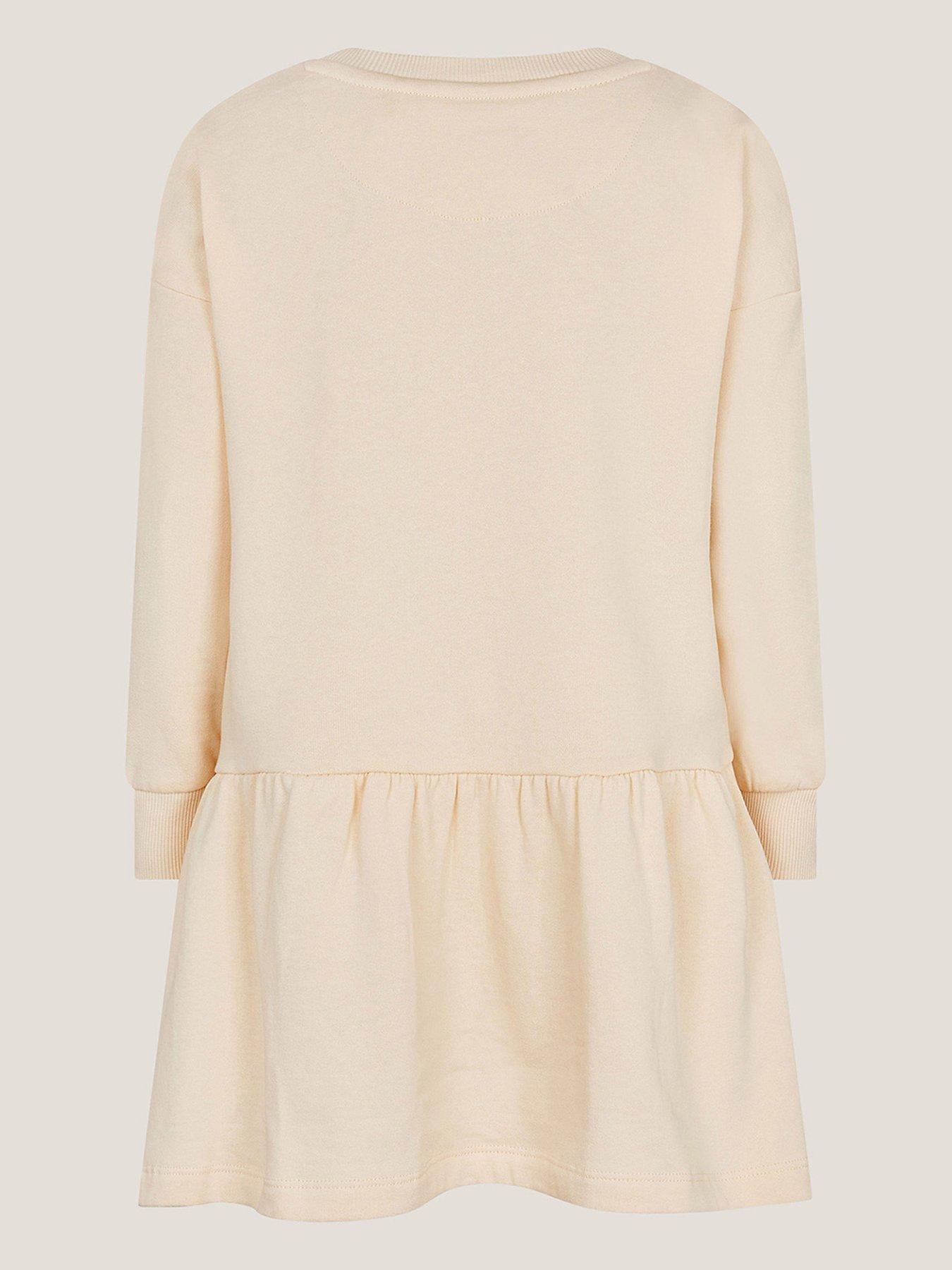  image of monsoon-girls-world-of-wonder-sweat-dress-cream